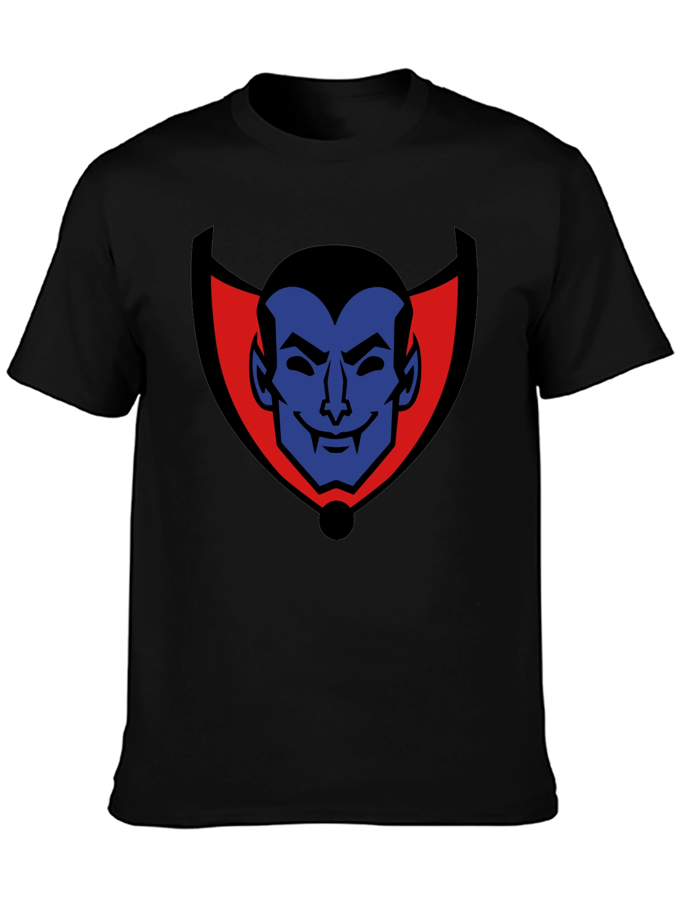 Cartoon Dracula Graphic Tee - Black