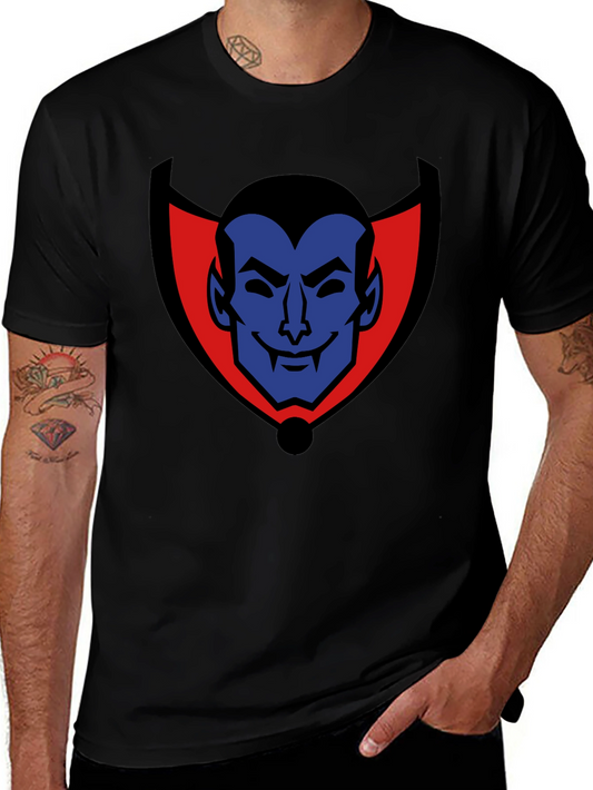 Cartoon Dracula Graphic Tee - Black