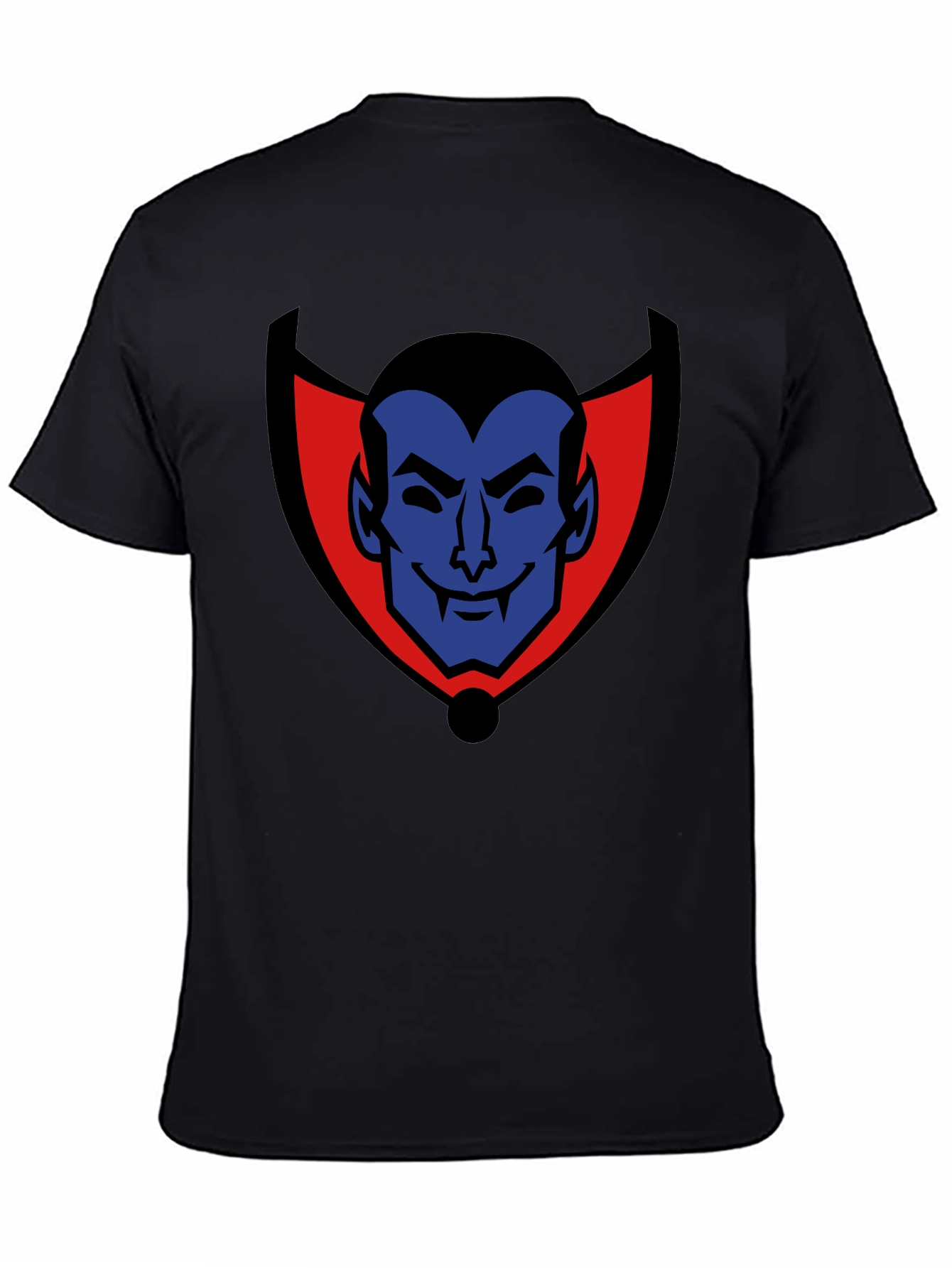 Cartoon Dracula Graphic Tee - Black