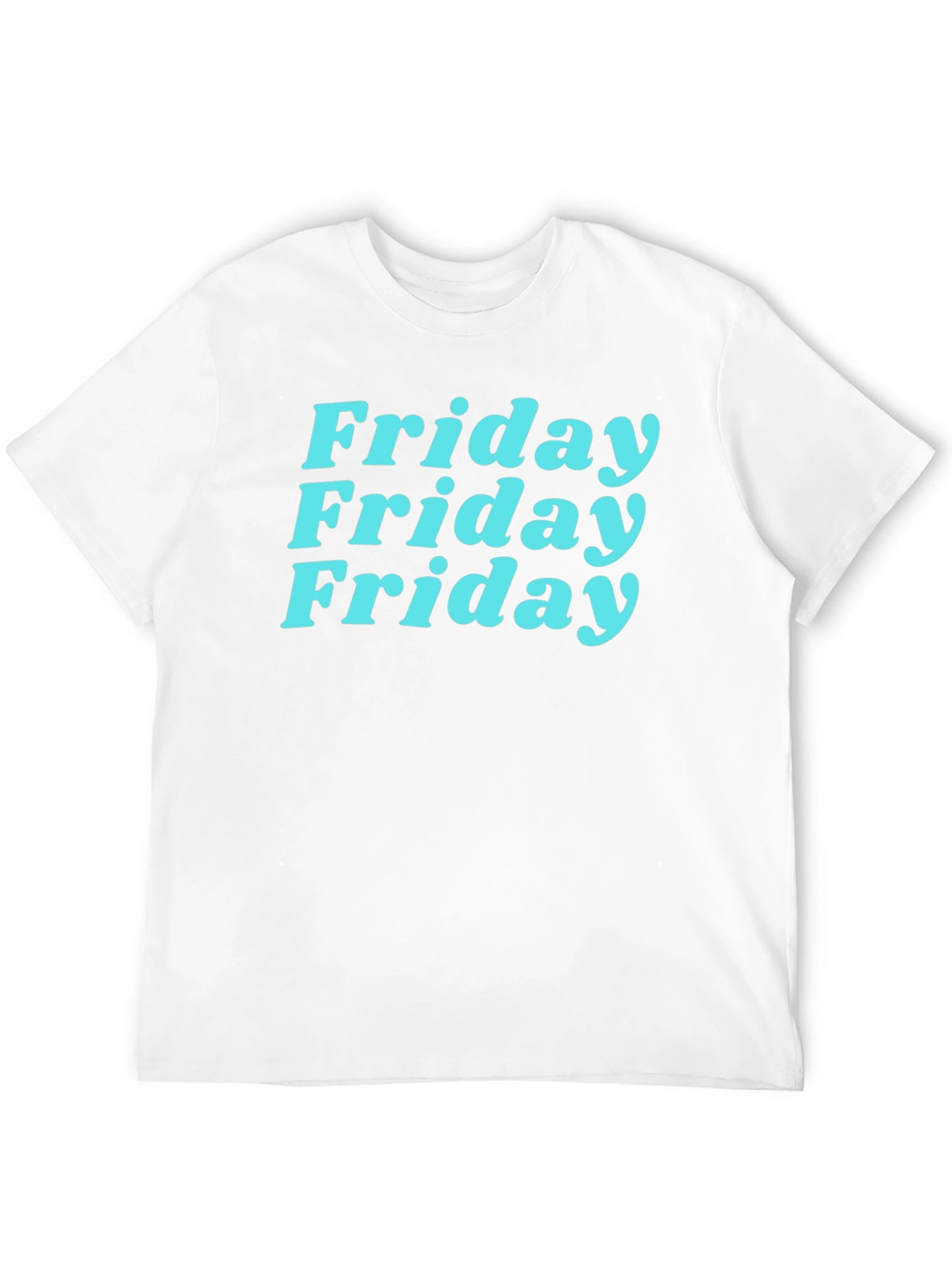 Friday Vibes Graphic Tee - Black Cotton T-Shirt
