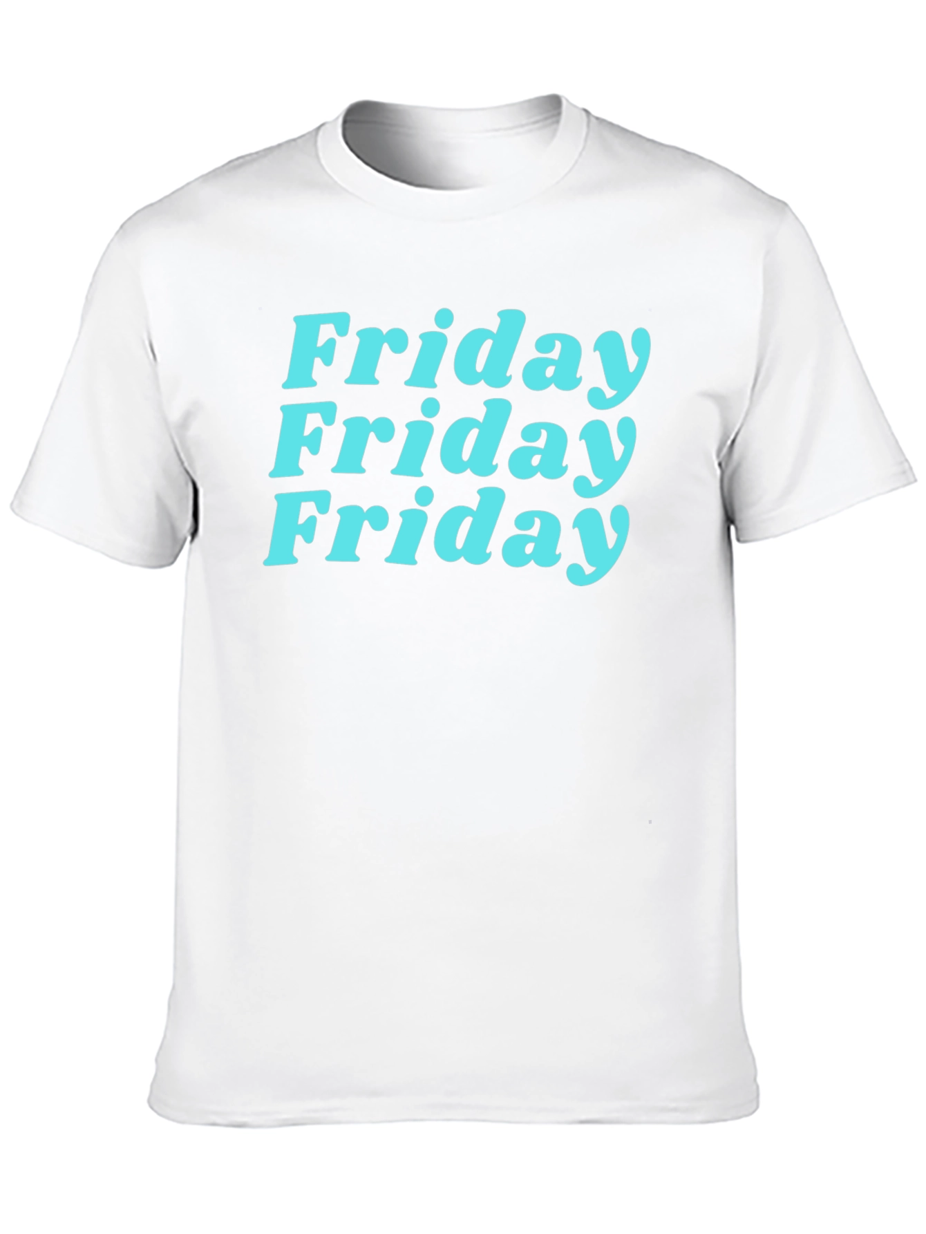 Friday Vibes Graphic Tee - Black Cotton T-Shirt
