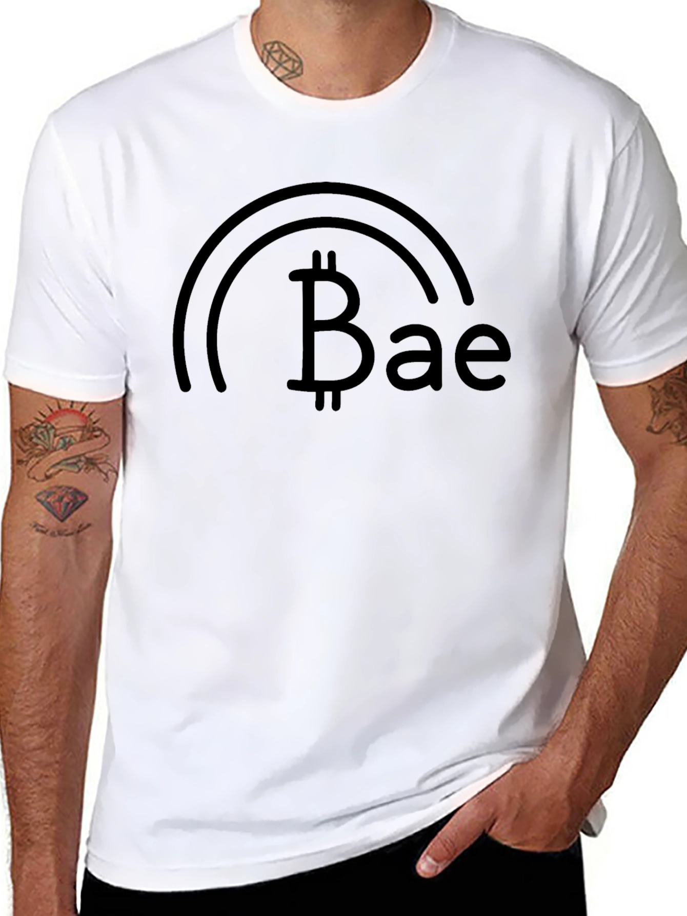 Bitcoin Bae Black Graphic Tee - Crypto Lovers Gift