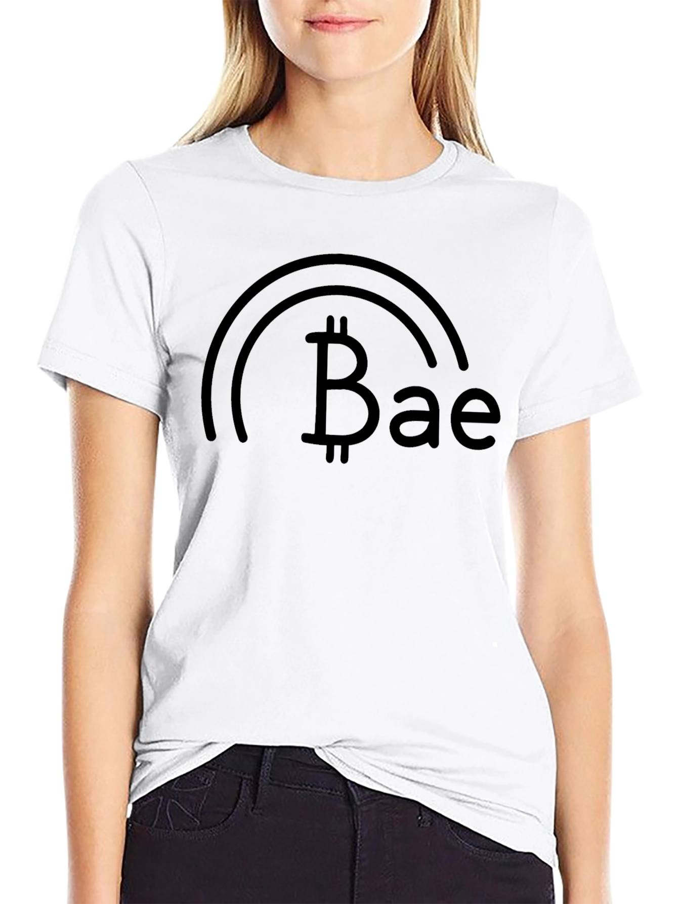 Bitcoin Bae Black Graphic Tee - Crypto Lovers Gift