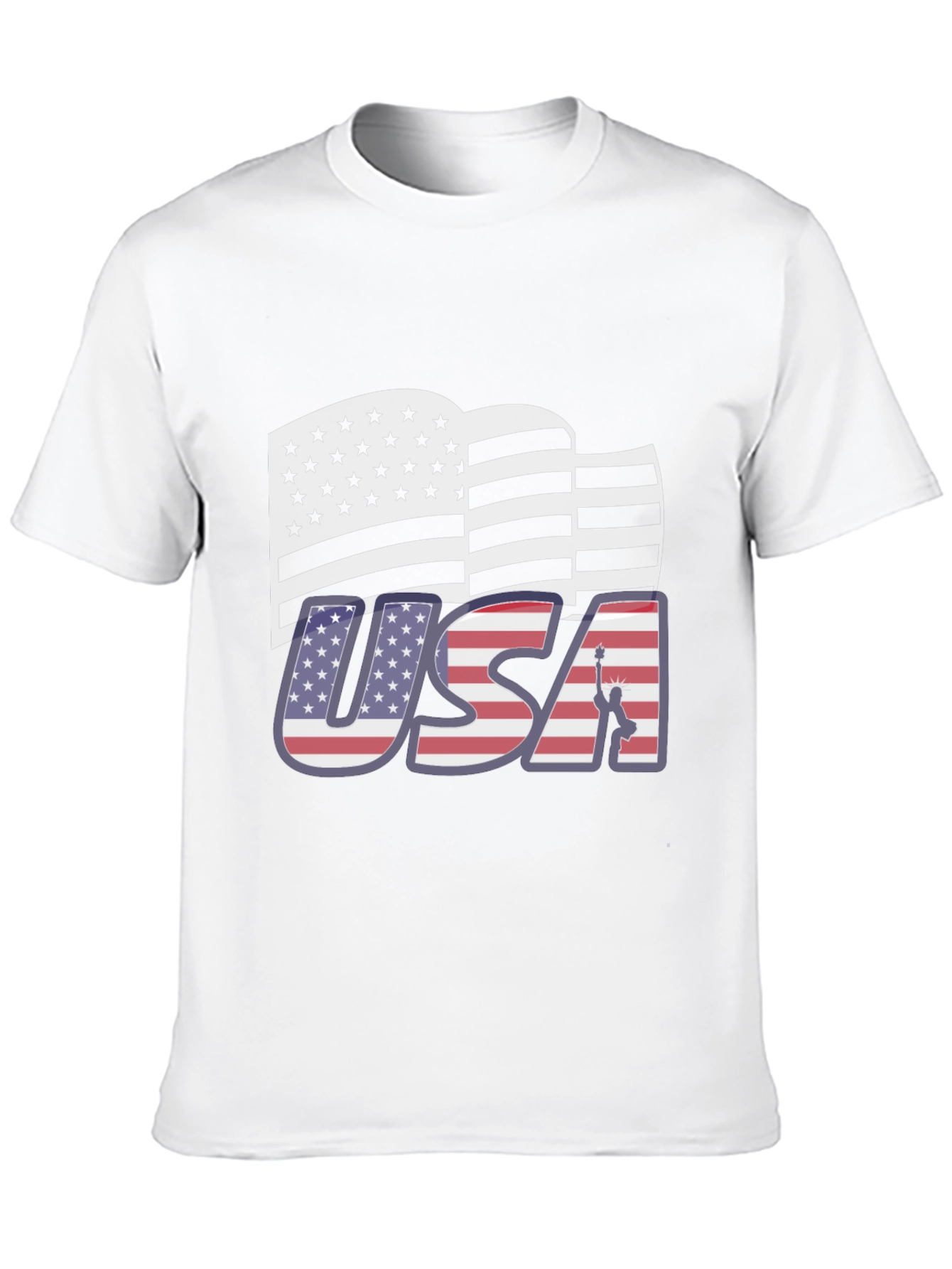 USA Flag Graphic Tee Patriotic Style