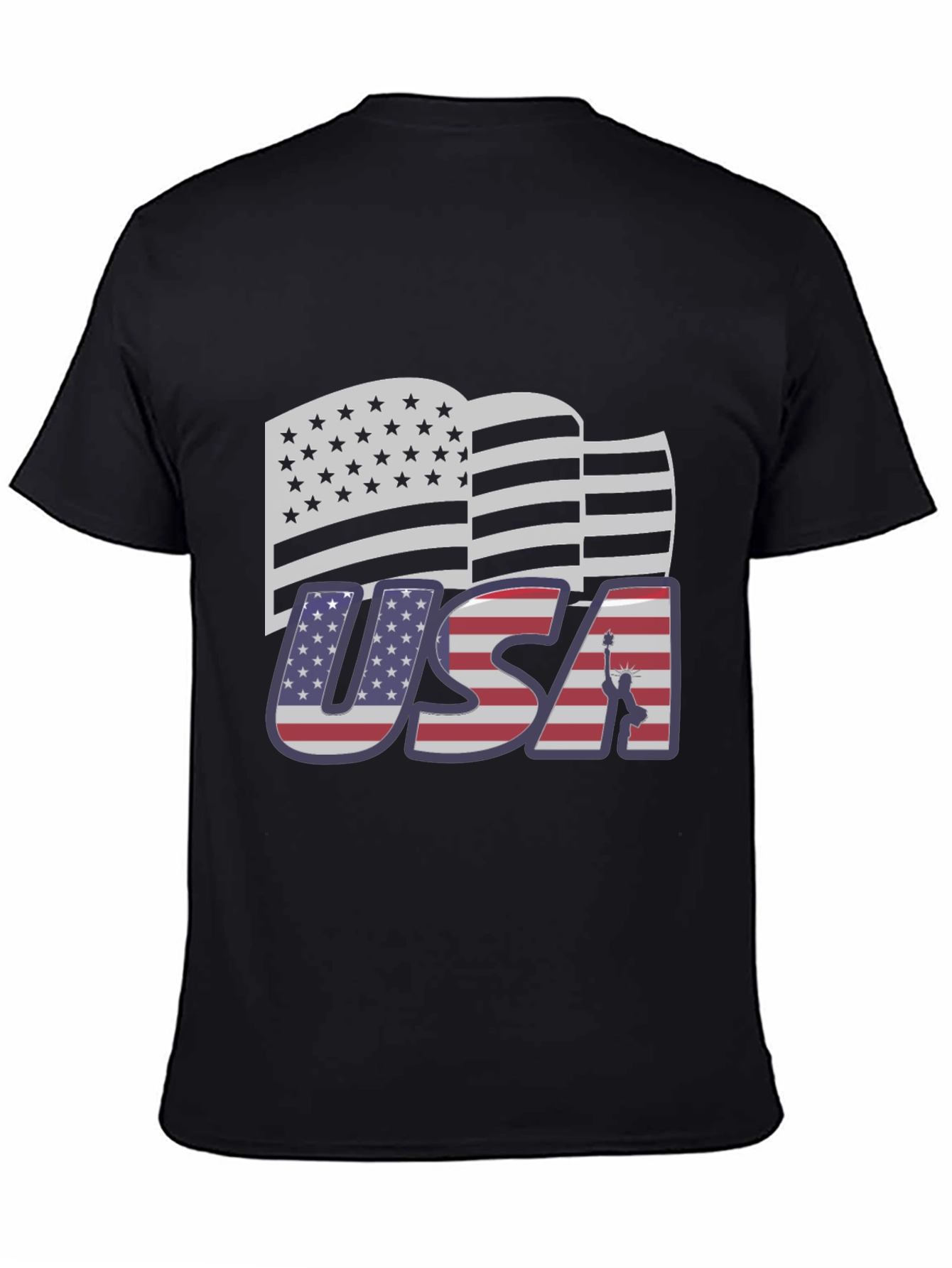 USA Flag Graphic Tee Patriotic Style