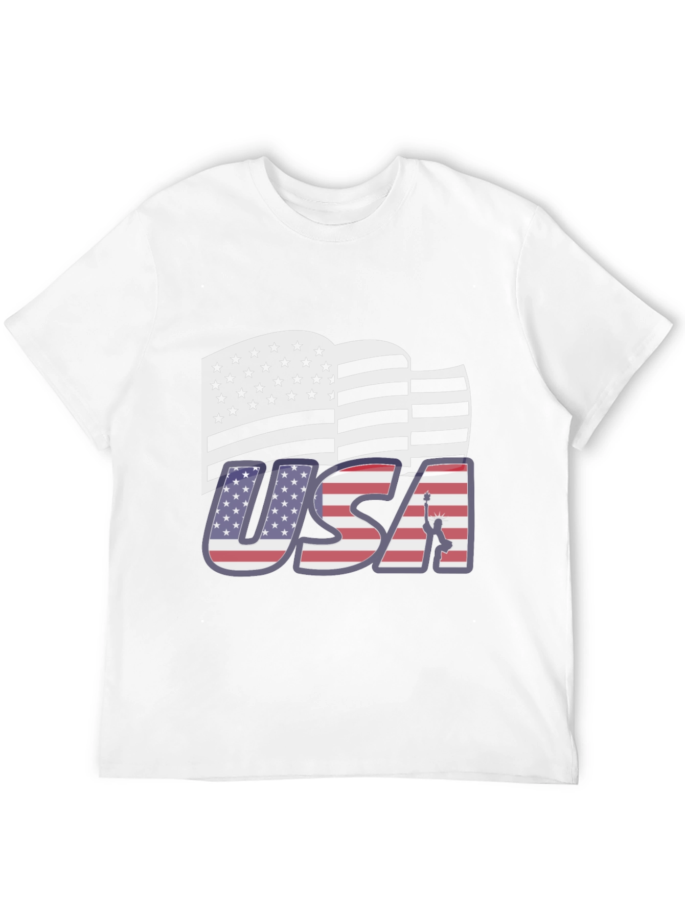 USA Flag Graphic Tee Patriotic Style