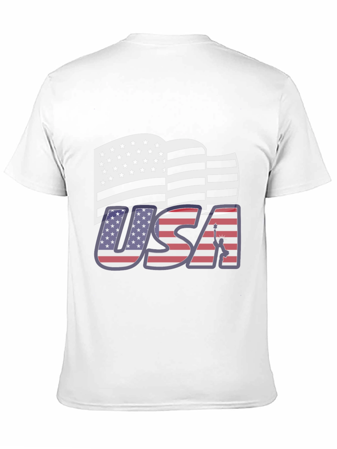 USA Flag Graphic Tee Patriotic Style