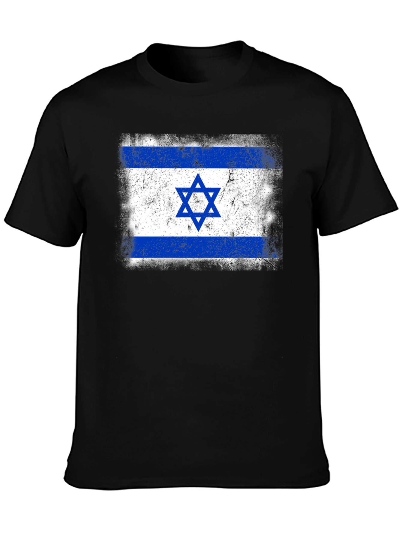 Distressed Israel Flag Graphic T-Shirt