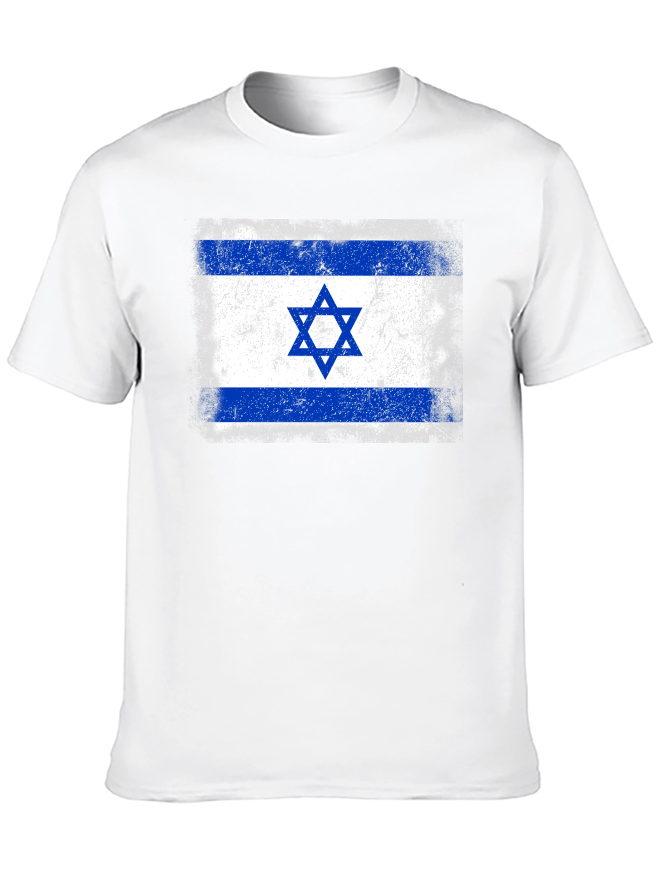 Distressed Israel Flag Graphic T-Shirt