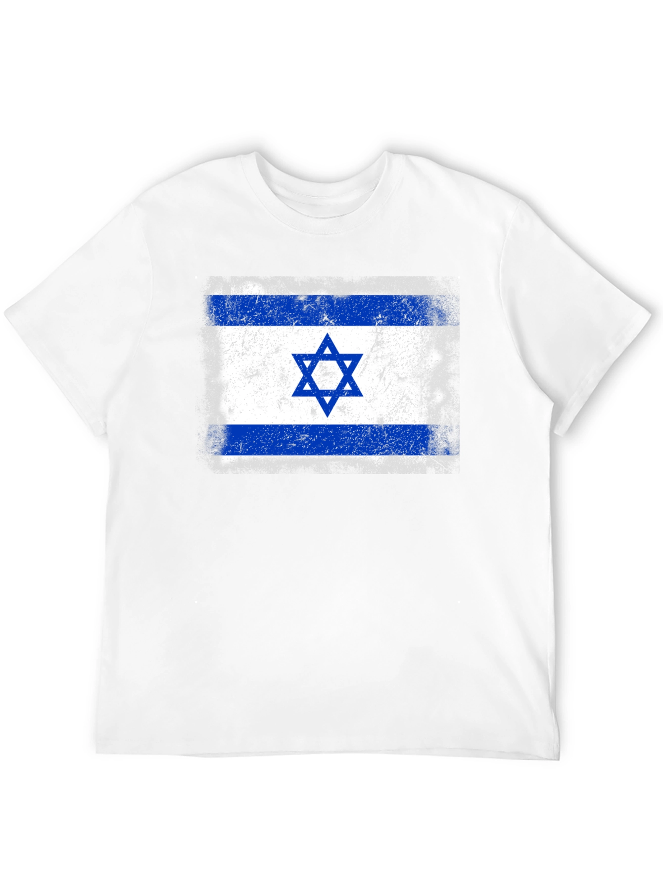 Distressed Israel Flag Graphic T-Shirt