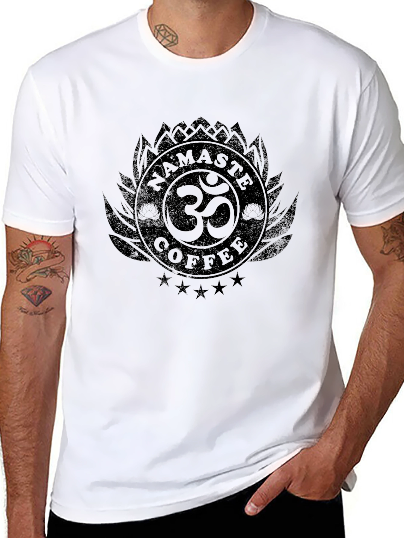Namaste Coffee Graphic Tee - Yoga Inspired Shirt