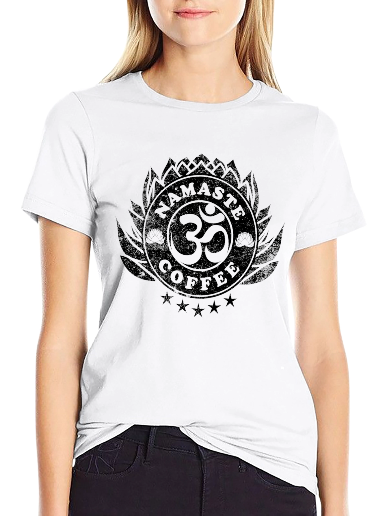 Namaste Coffee Graphic Tee - Yoga Inspired Shirt
