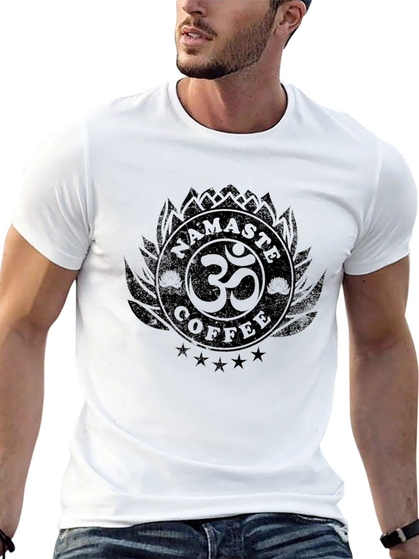 Namaste Coffee Graphic Tee - Yoga Inspired Shirt