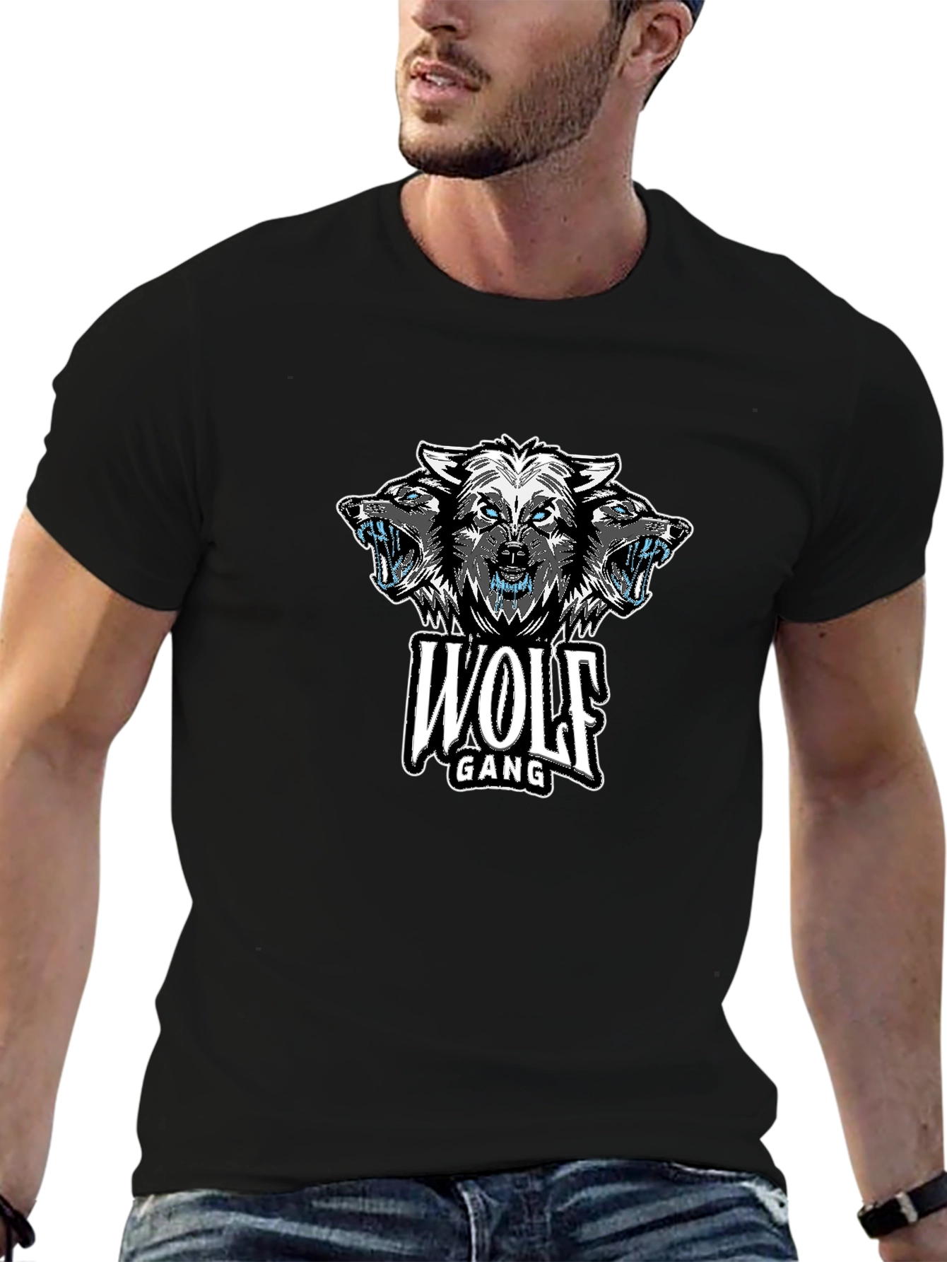 Wolf Gang Graphic Print Black T-Shirt