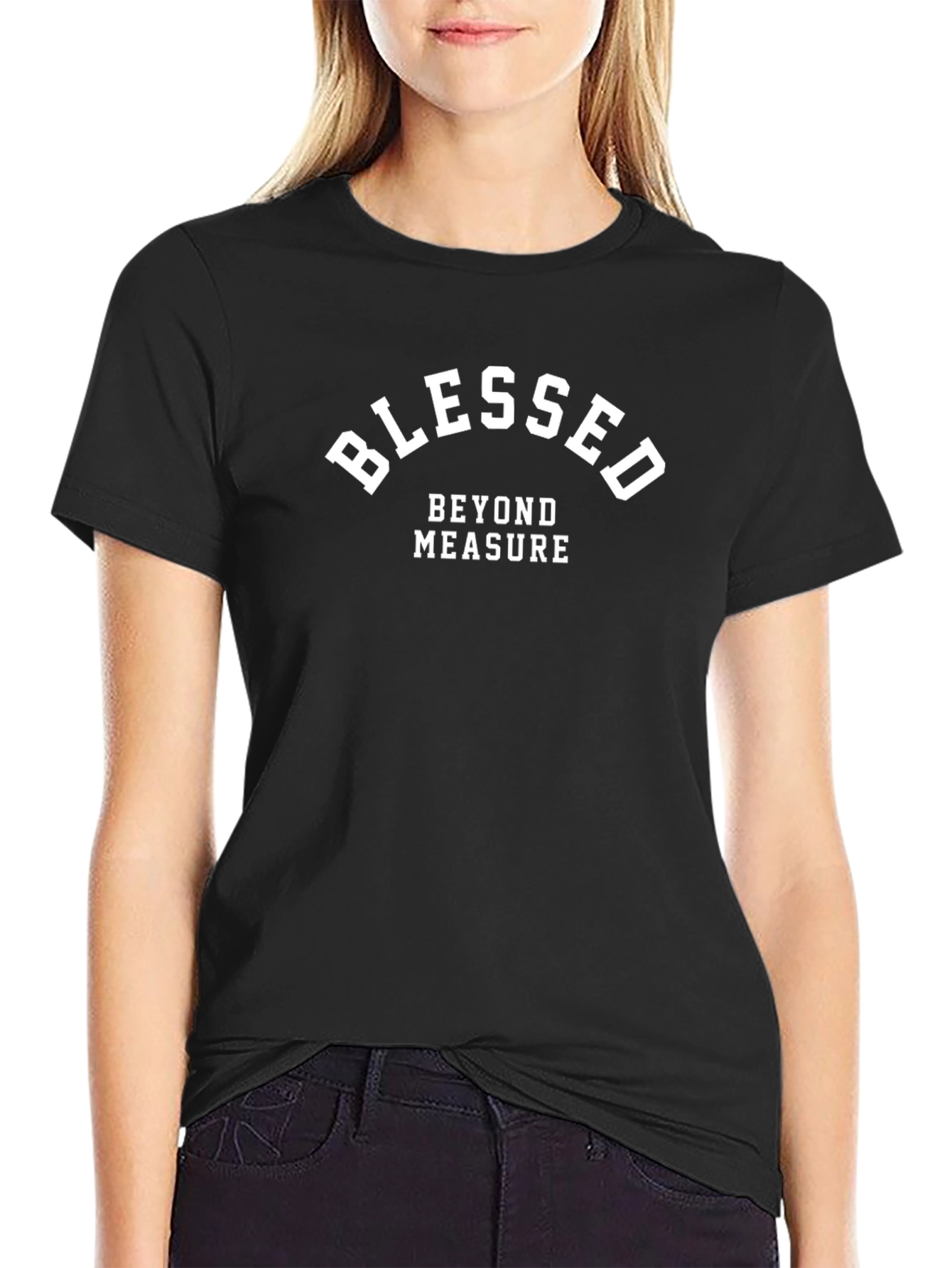 Blessed Beyond Measure Black Graphic Tee