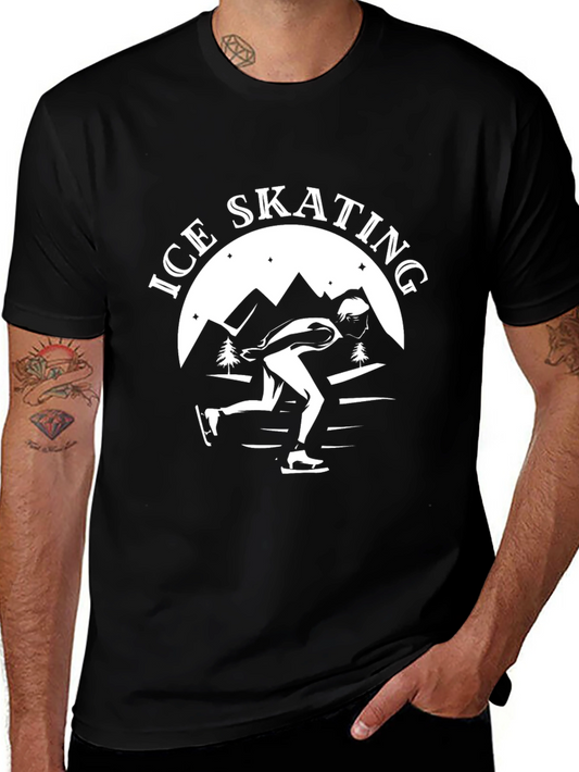 Ice Skating Graphic Tee - Cool Winter Design