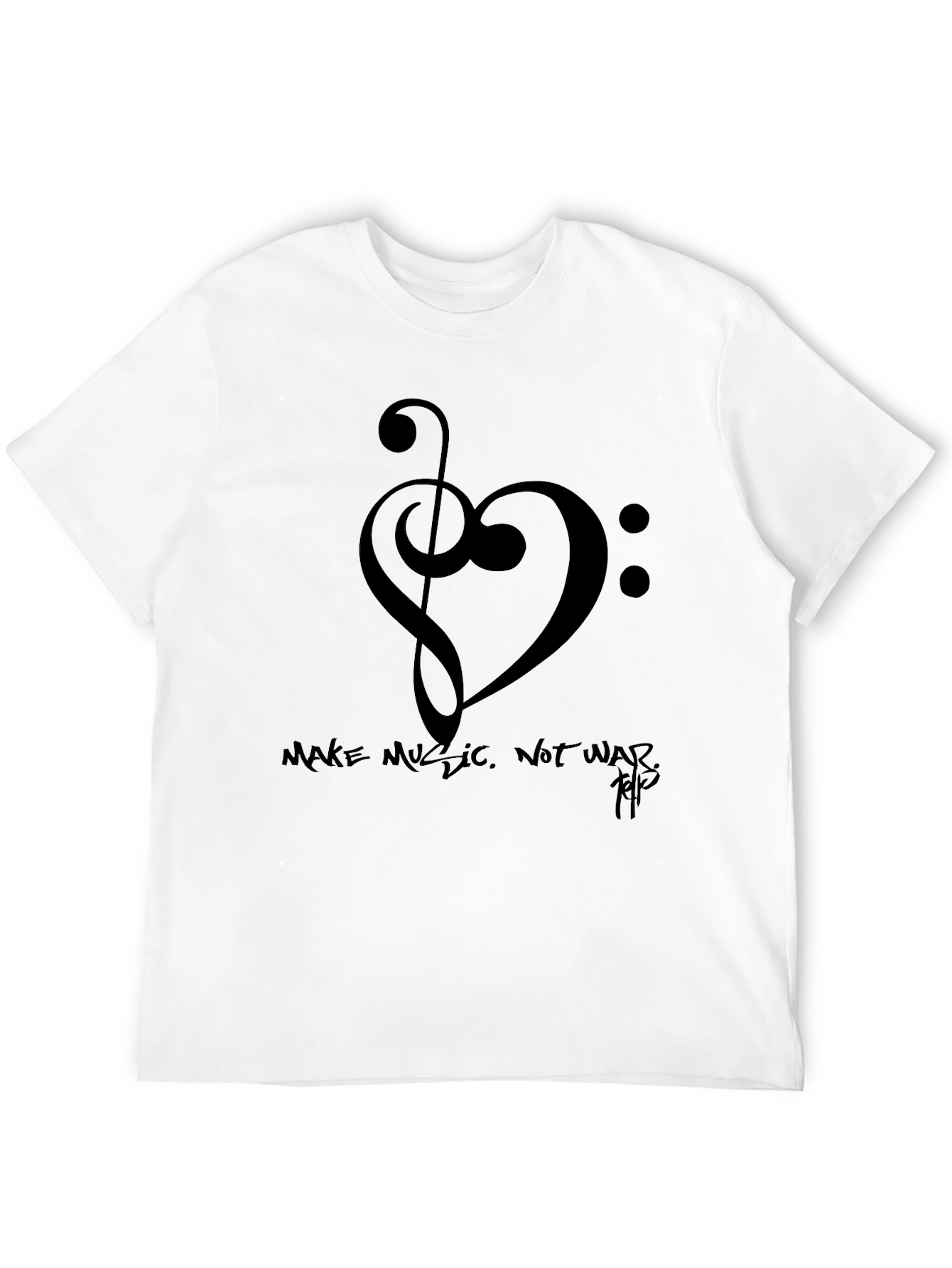 Music Heart T-Shirt - Make Music Not War