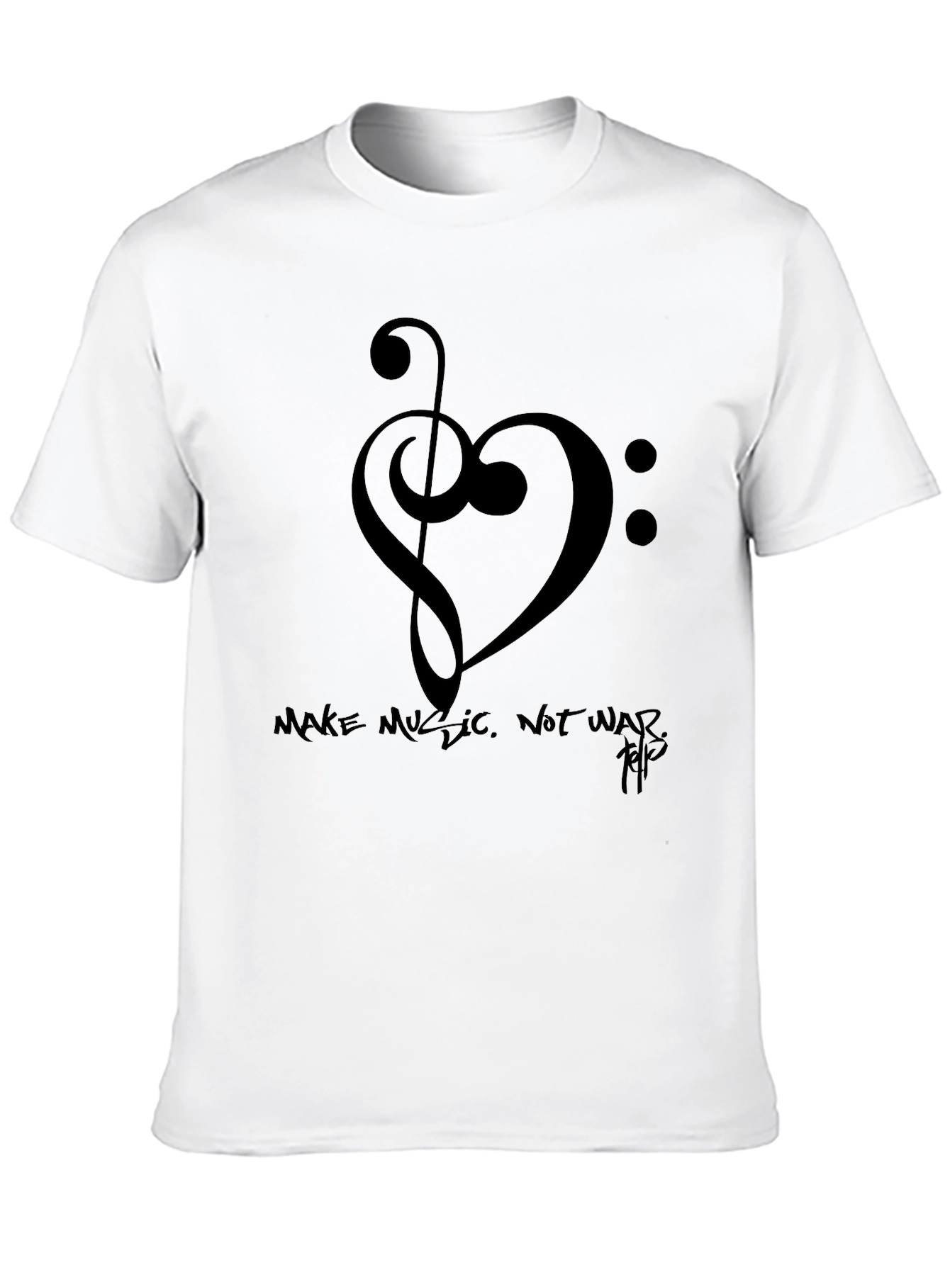 Music Heart T-Shirt - Make Music Not War