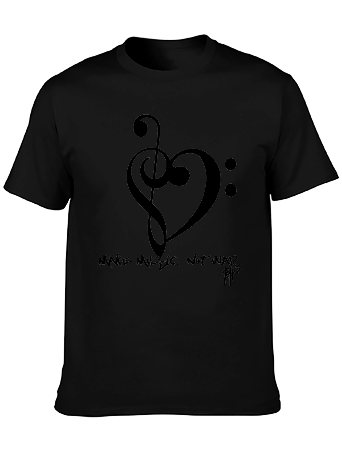 Music Heart T-Shirt - Make Music Not War