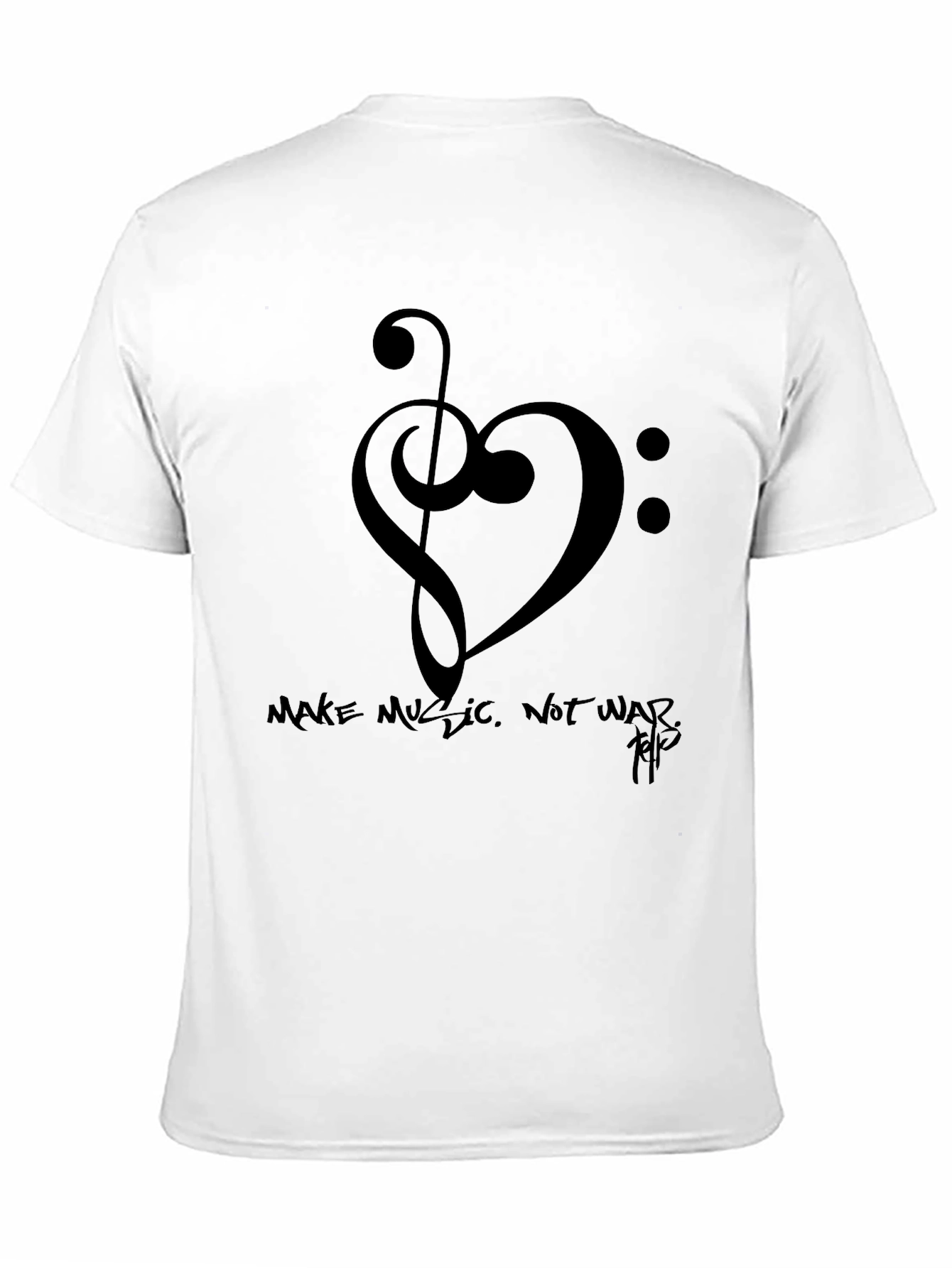 Music Heart T-Shirt - Make Music Not War