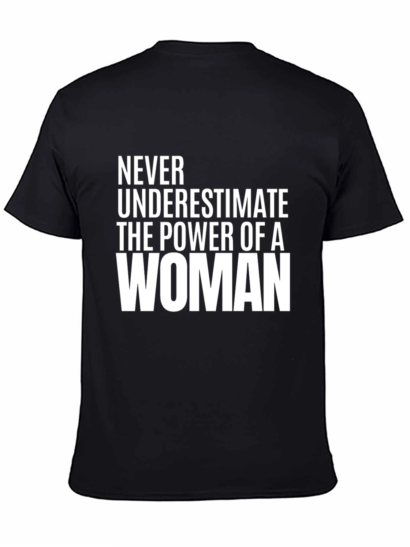 Powerful Woman Graphic Tee - Black Cotton T-Shirt