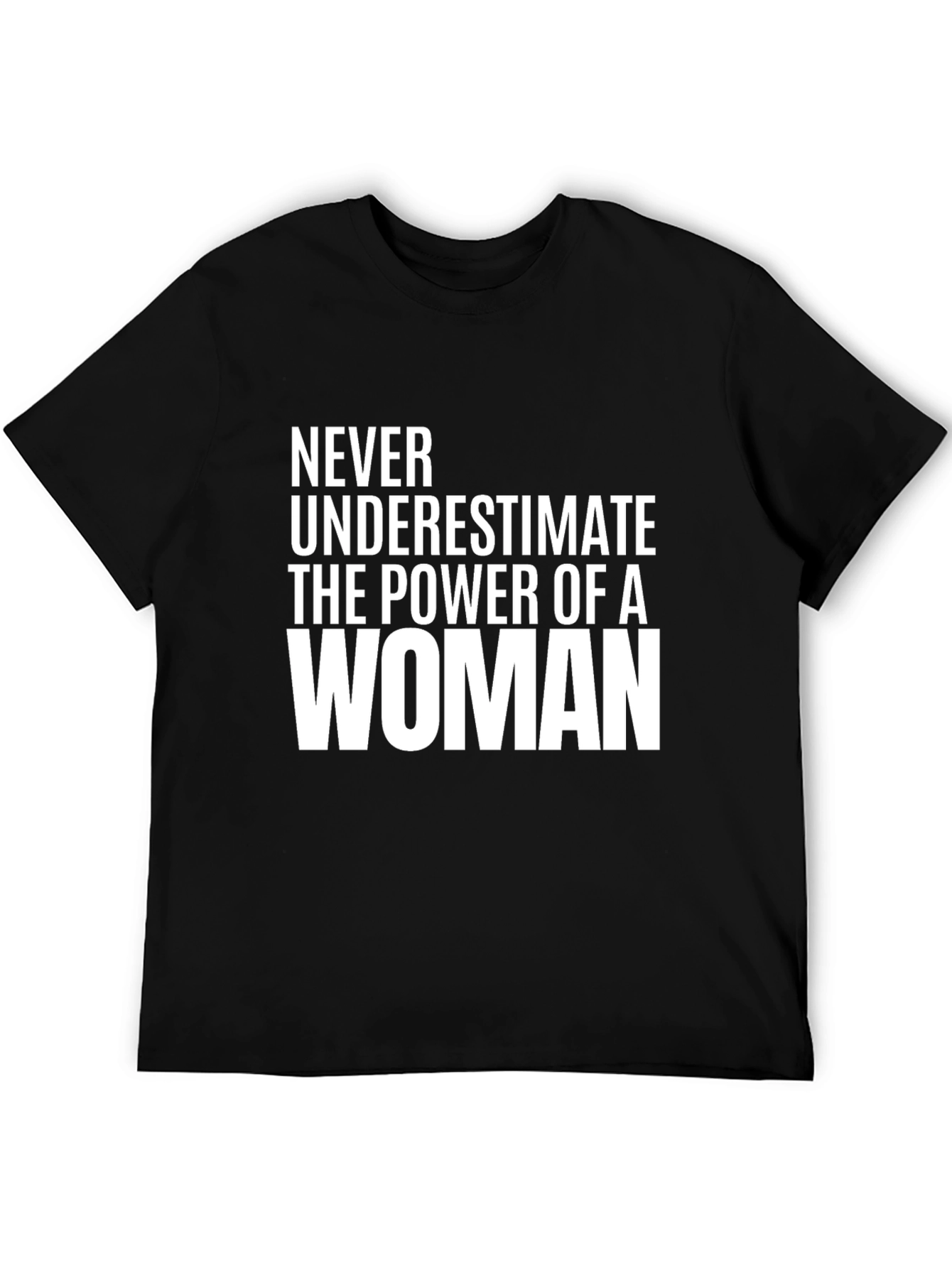 Powerful Woman Graphic Tee - Black Cotton T-Shirt