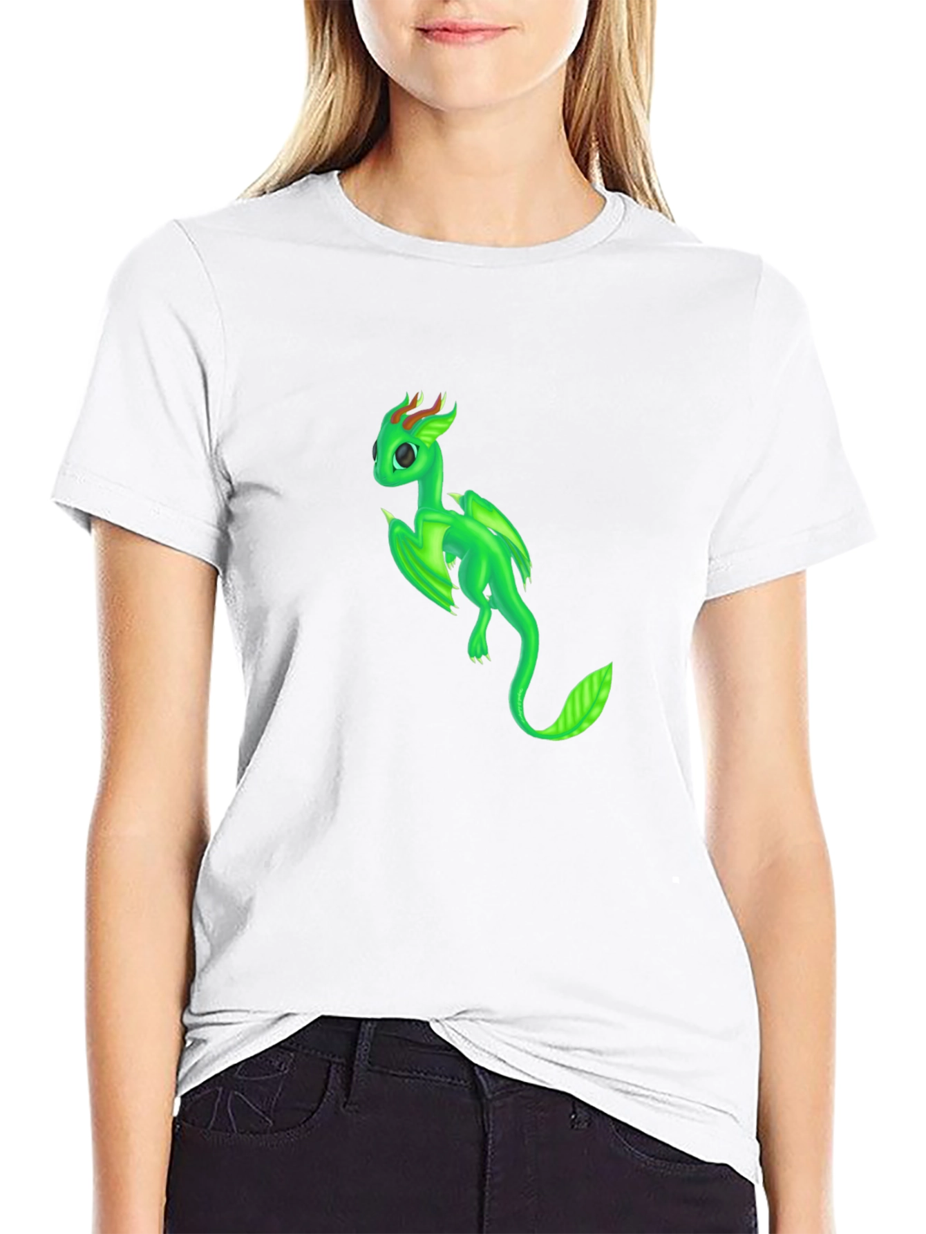 Green Dragon Graphic T-Shirt - Fantasy Creature Tee
