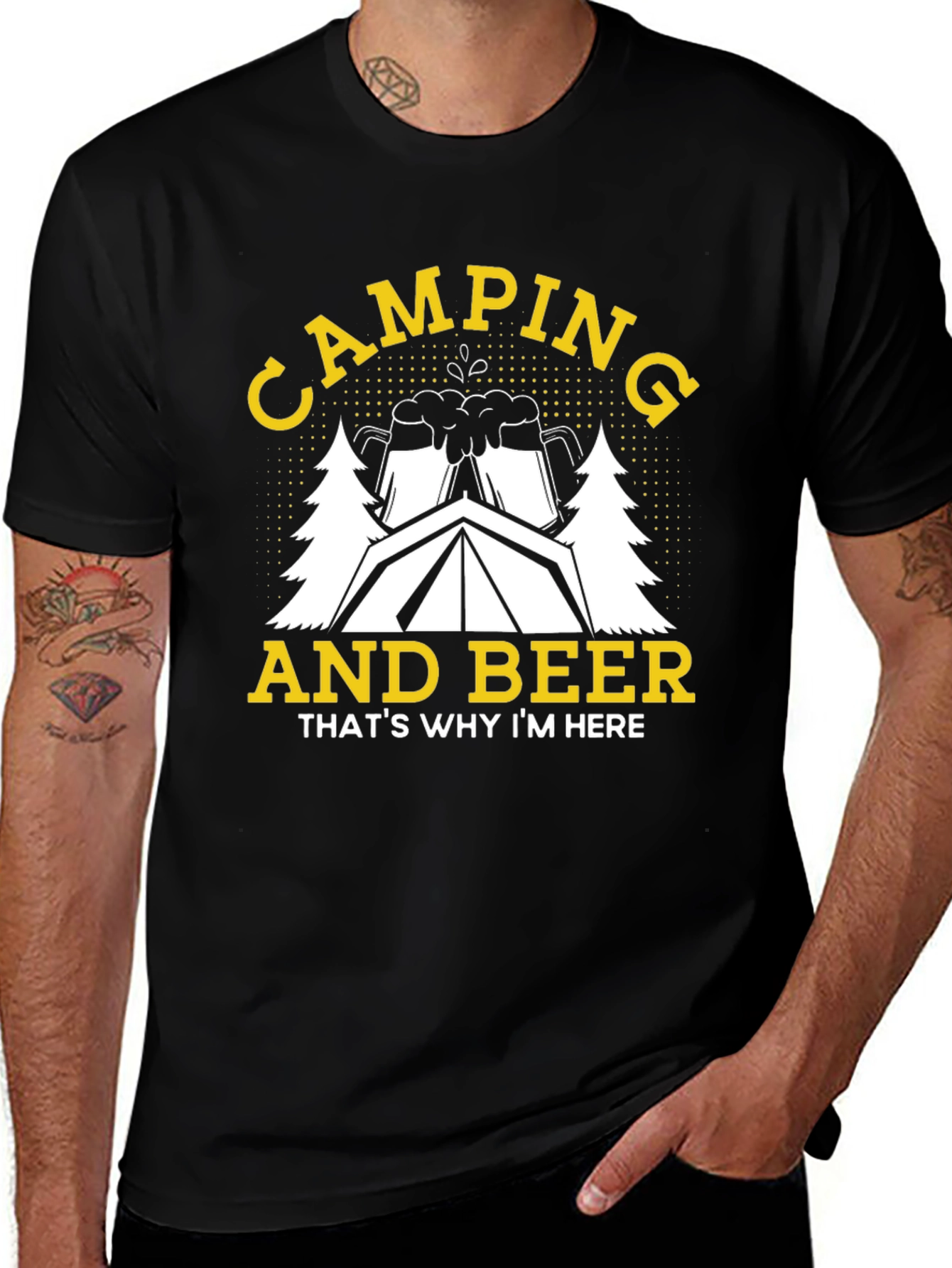 Camping and Beer T-Shirt - Why Im Here