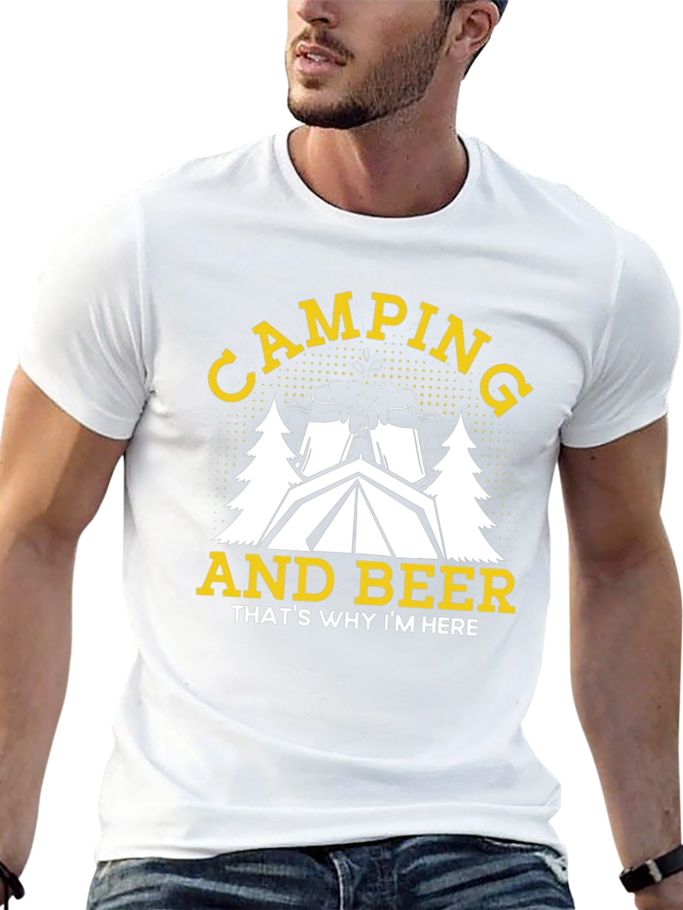Camping and Beer T-Shirt - Why Im Here