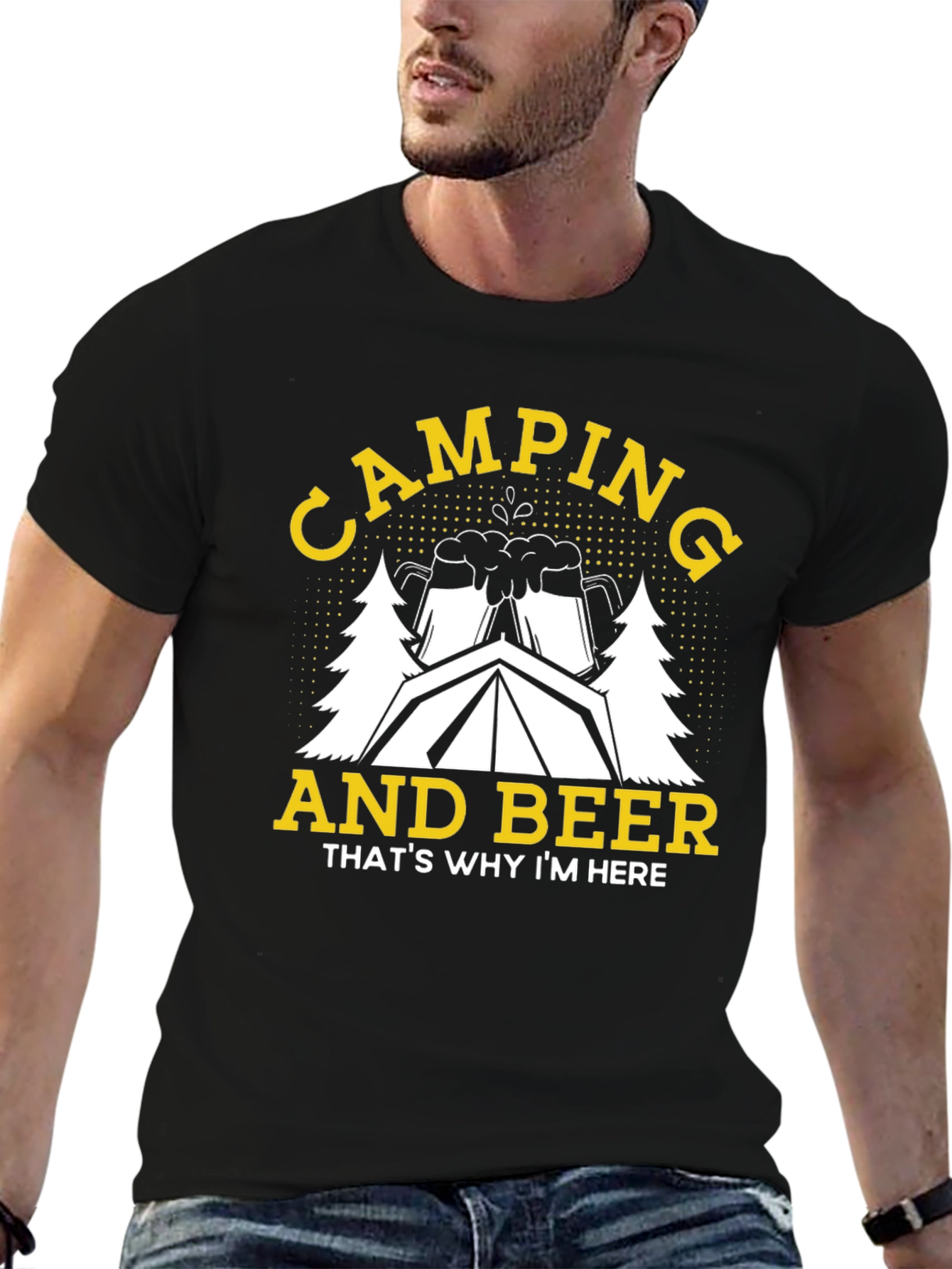 Camping and Beer T-Shirt - Why Im Here