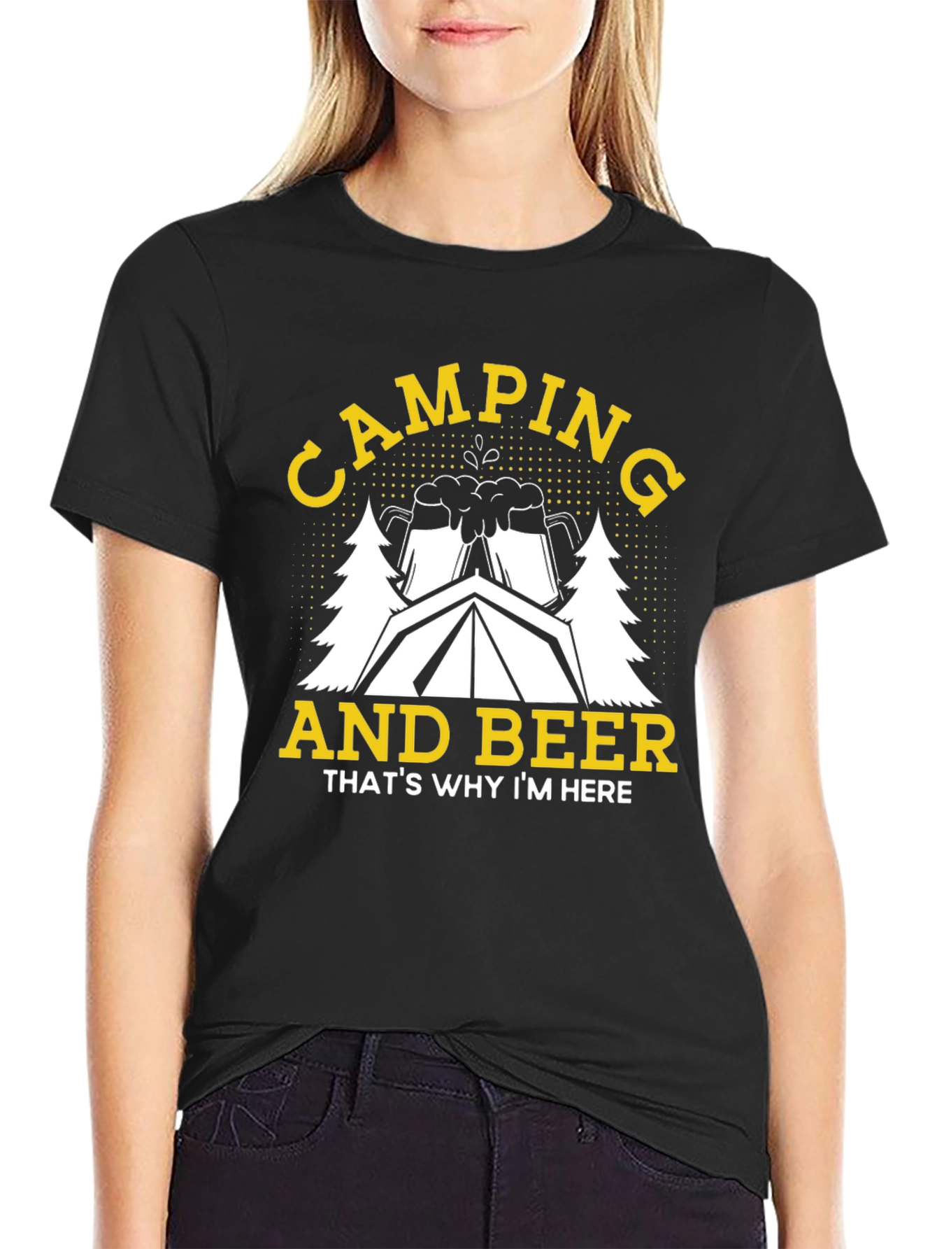 Camping and Beer T-Shirt - Why Im Here