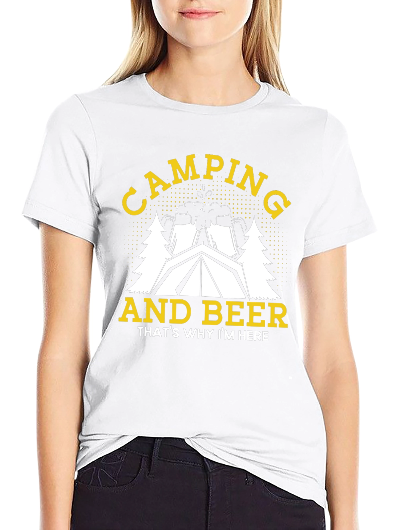 Camping and Beer T-Shirt - Why Im Here