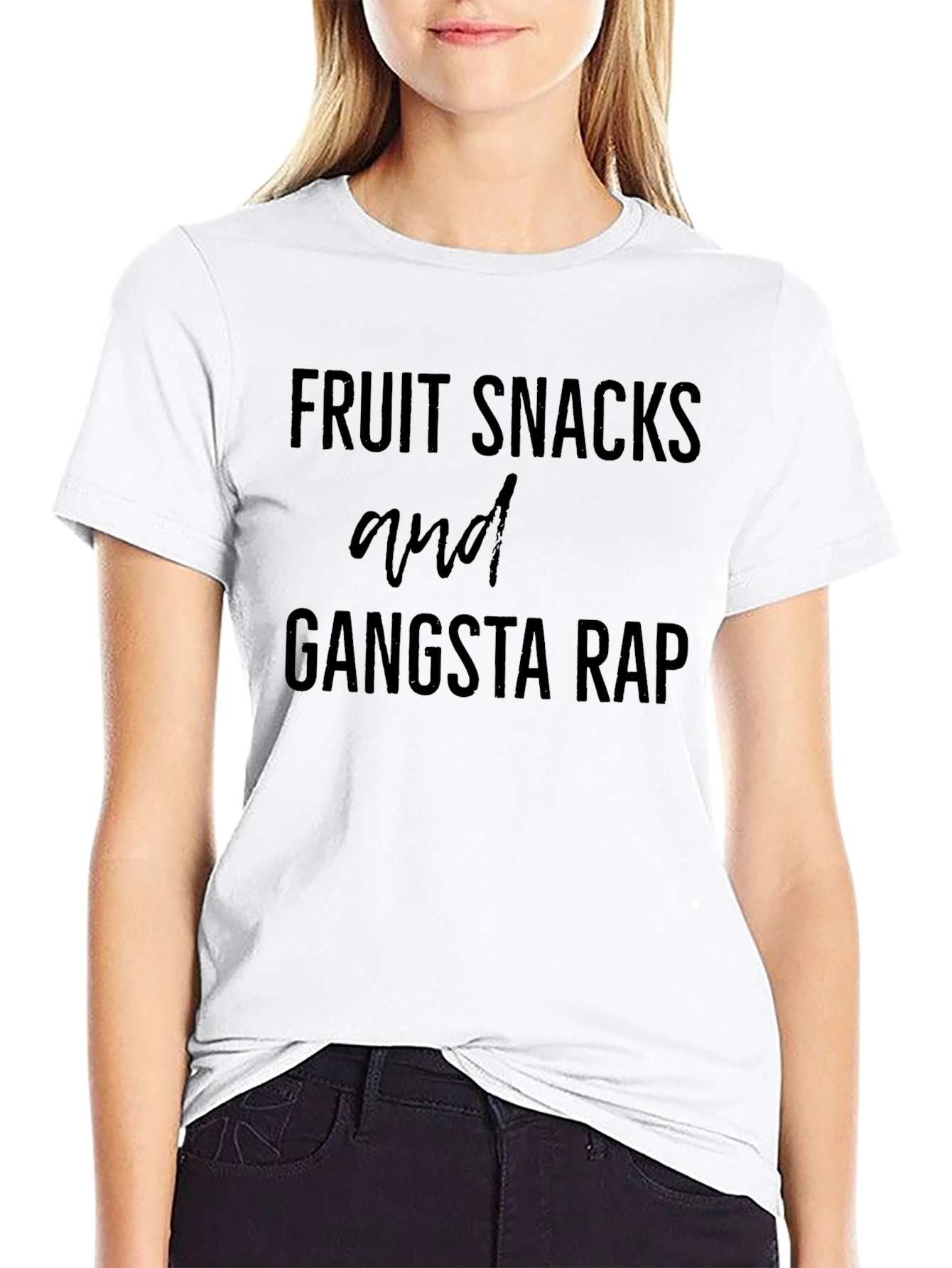 Fruit Snacks & Gangsta Rap Black Graphic Tee