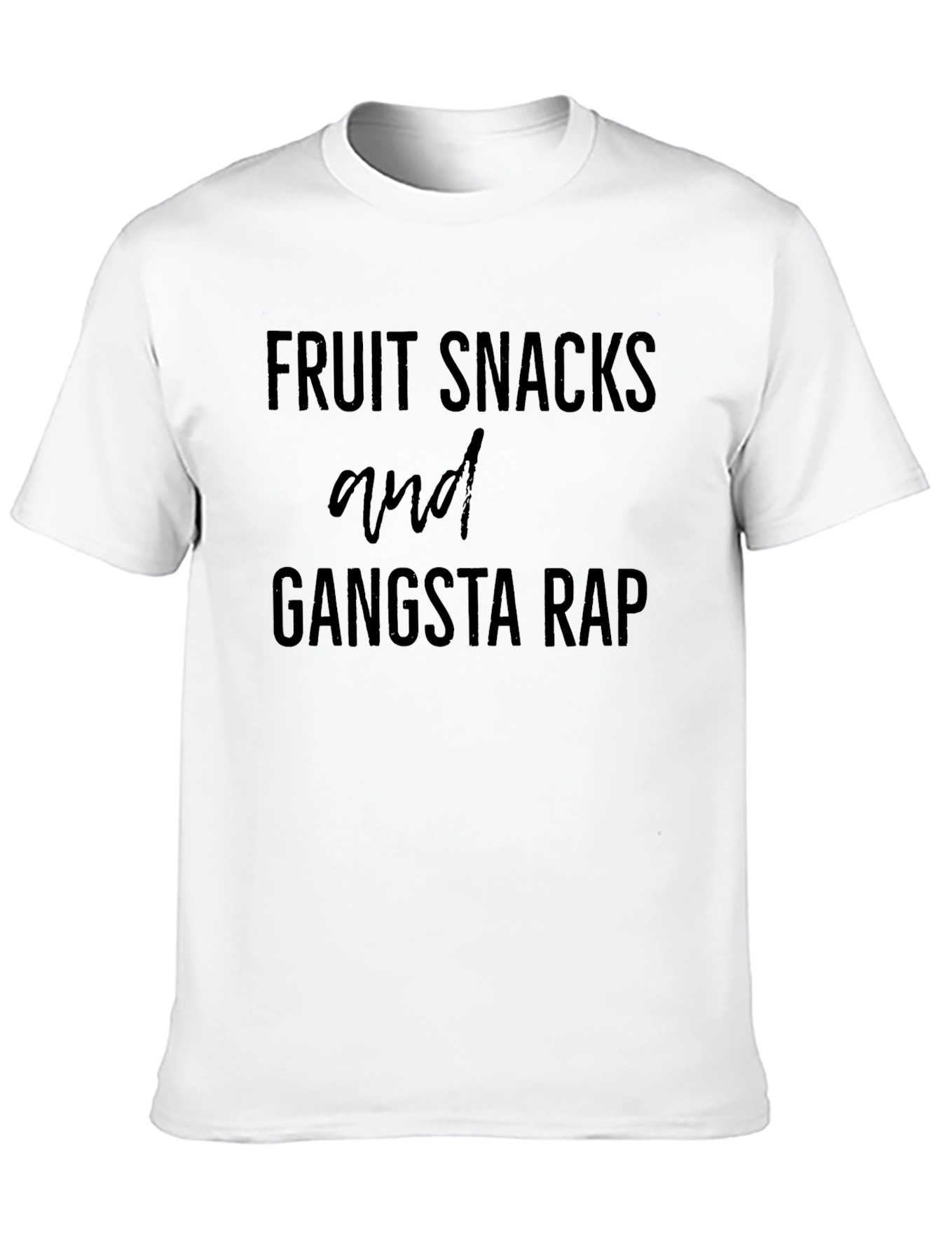 Fruit Snacks & Gangsta Rap Black Graphic Tee