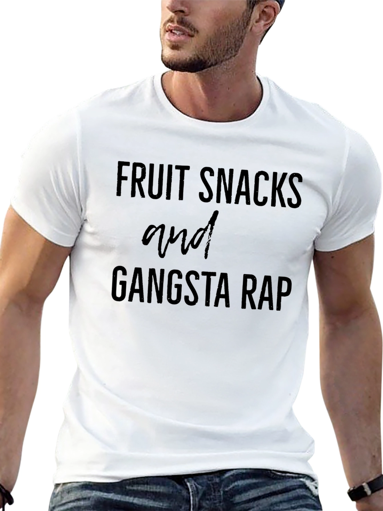 Fruit Snacks & Gangsta Rap Black Graphic Tee