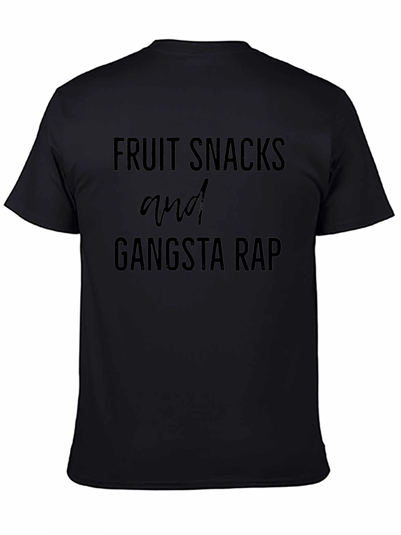 Fruit Snacks & Gangsta Rap Black Graphic Tee