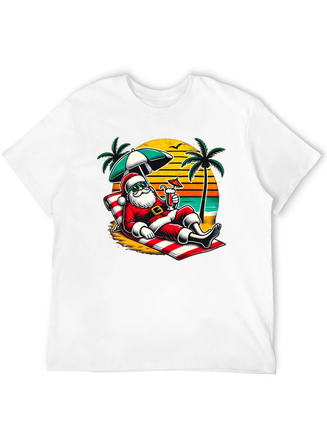 Relaxing Santa Beach T-Shirt