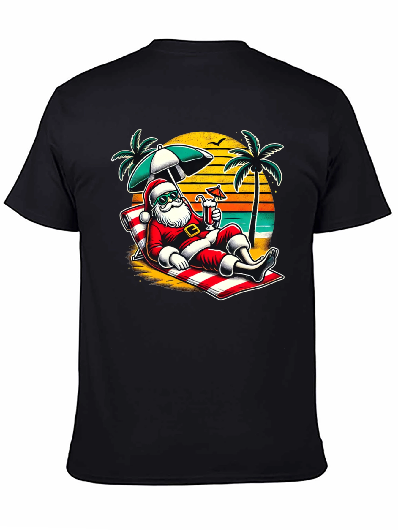 Relaxing Santa Beach T-Shirt