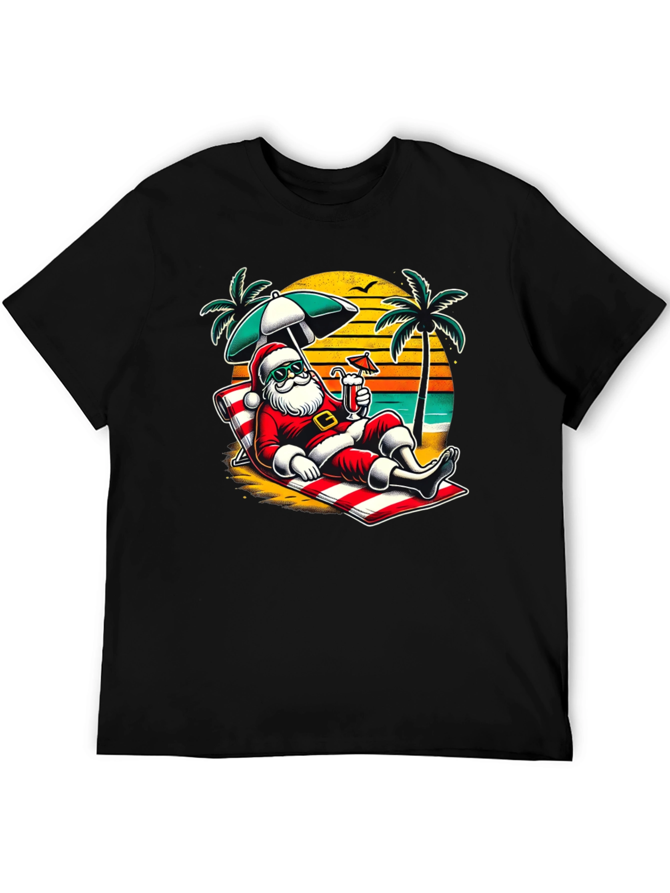 Relaxing Santa Beach T-Shirt