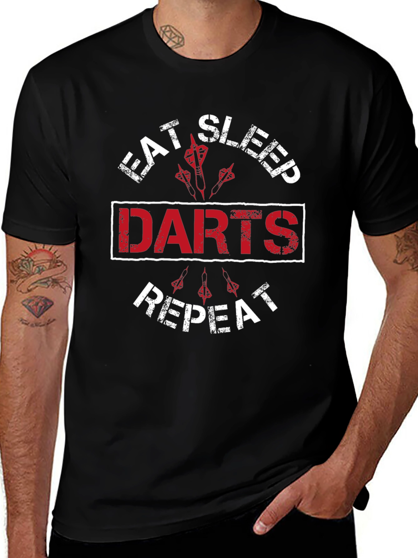 Eat Sleep Darts Repeat - Funny Dart Player T-Shirt