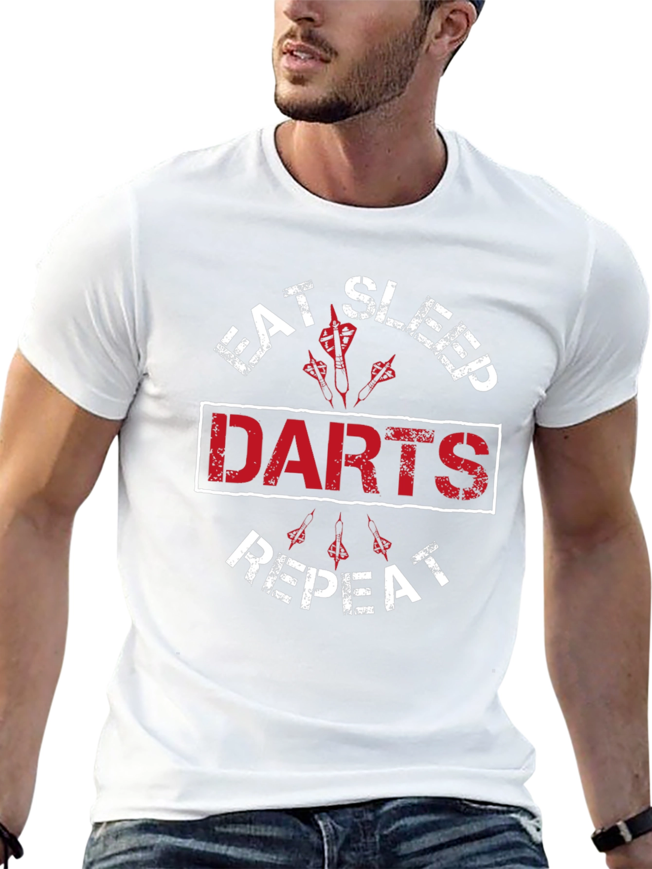 Eat Sleep Darts Repeat - Funny Dart Player T-Shirt