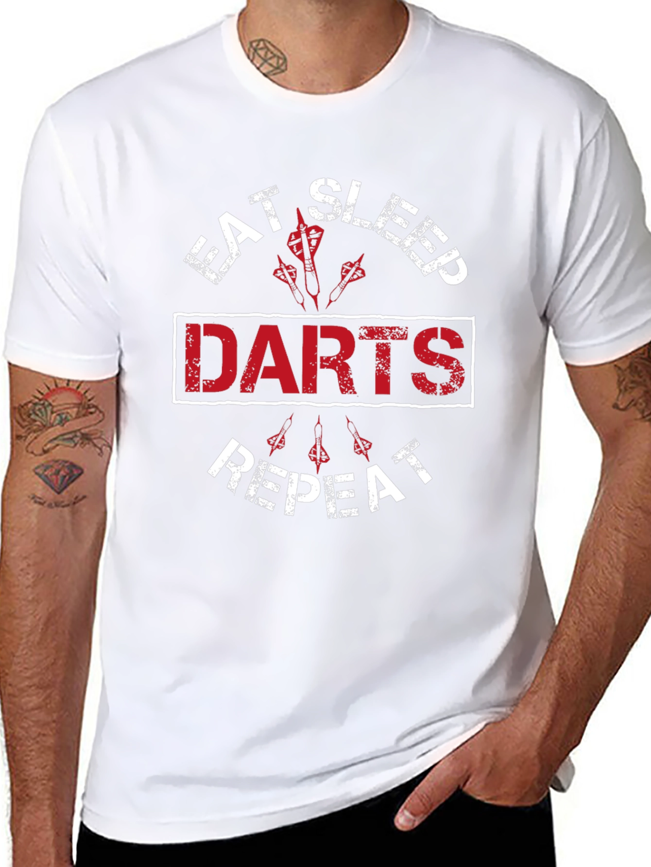 Eat Sleep Darts Repeat - Funny Dart Player T-Shirt