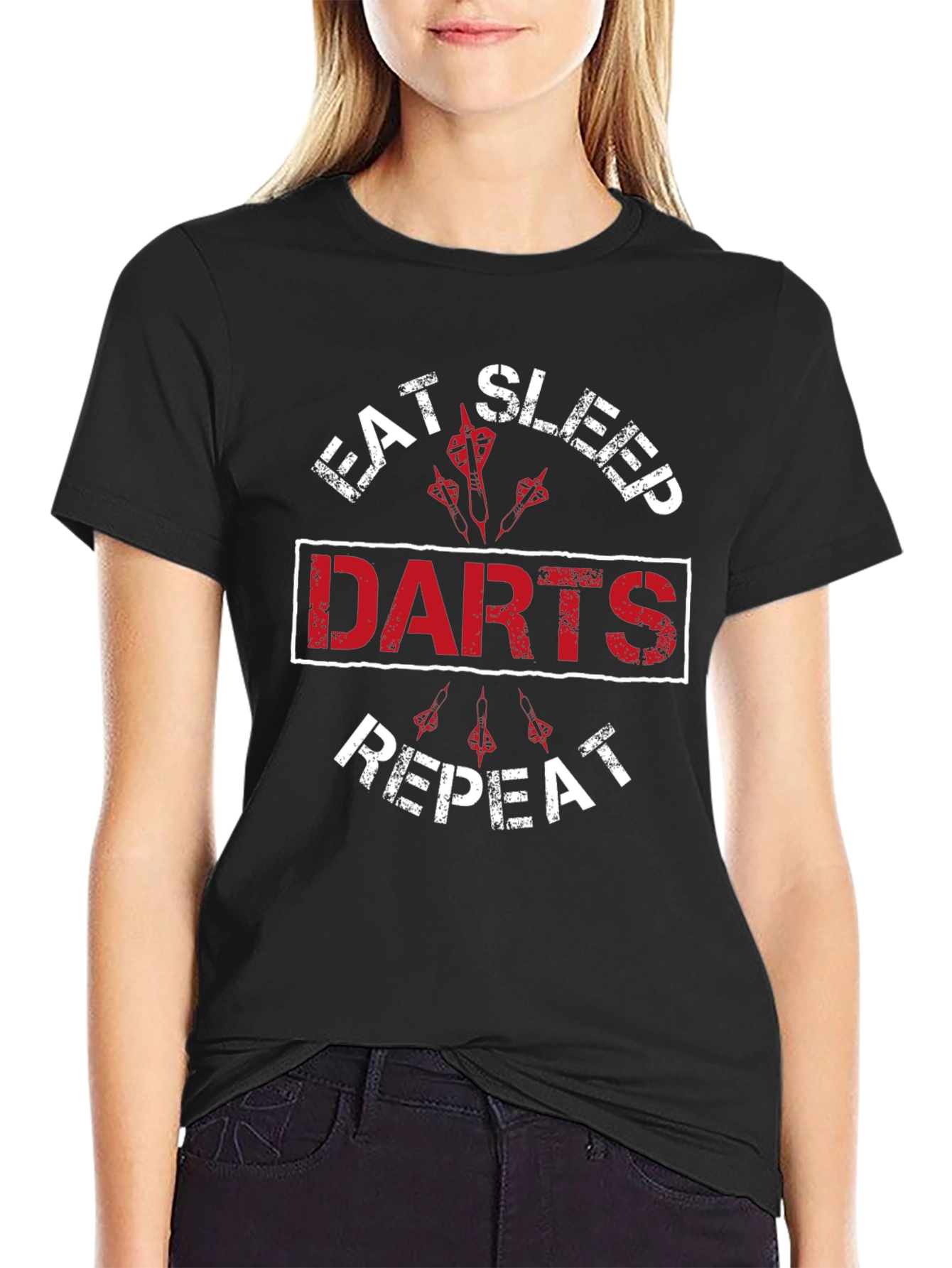 Eat Sleep Darts Repeat - Funny Dart Player T-Shirt