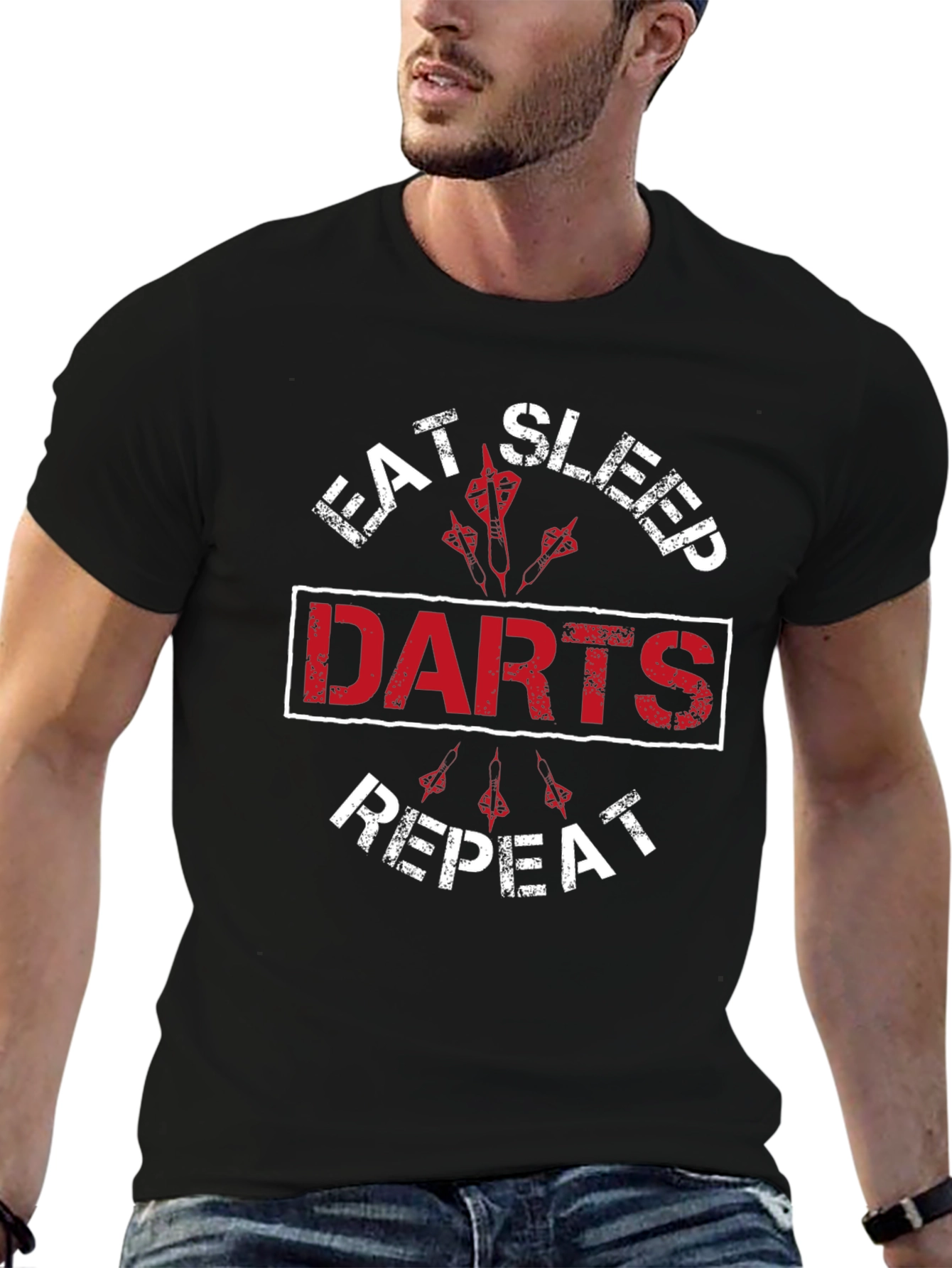 Eat Sleep Darts Repeat - Funny Dart Player T-Shirt