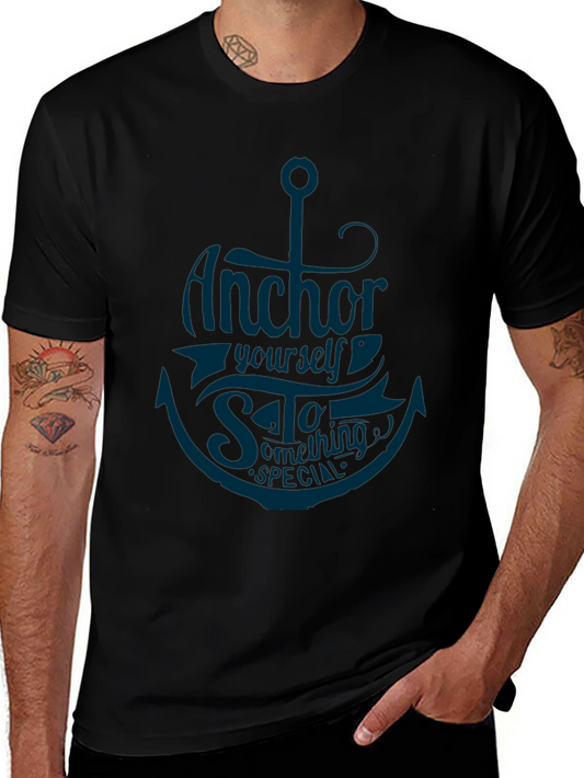 Anchor Yourself Graphic Black T-Shirt