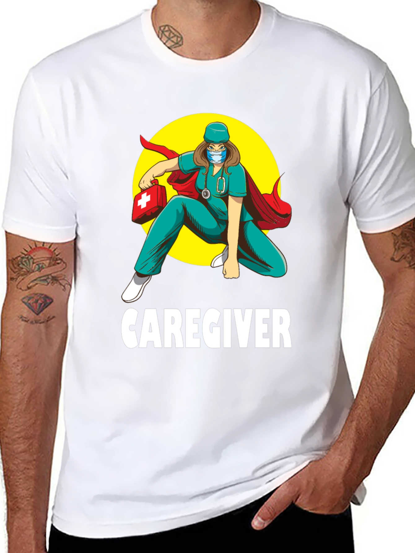 Caregiver Hero T-Shirt - Medical Superhero Tee