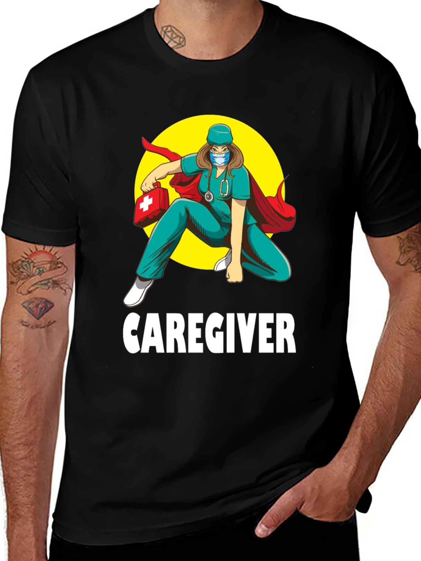 Caregiver Hero T-Shirt - Medical Superhero Tee