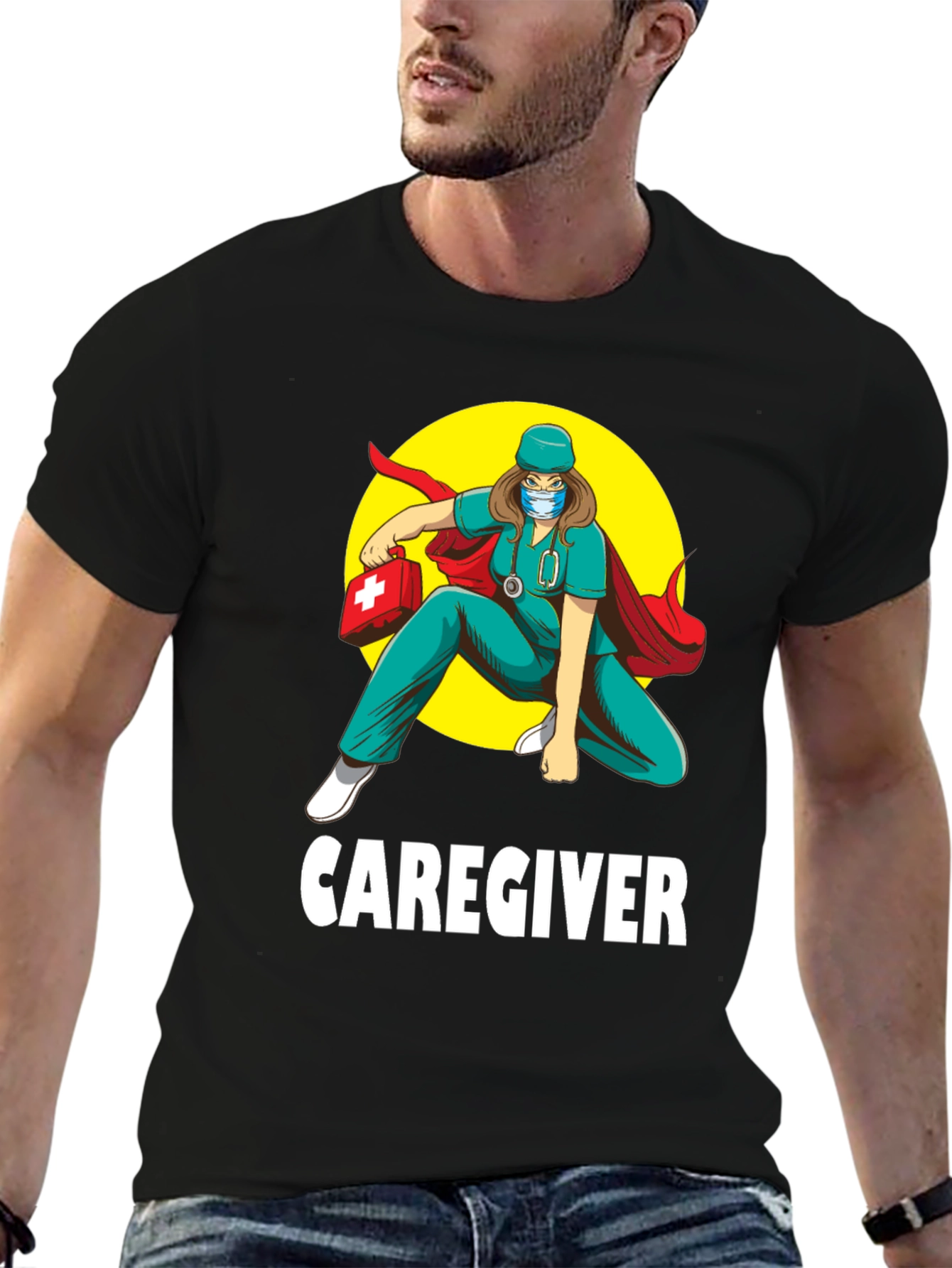 Caregiver Hero T-Shirt - Medical Superhero Tee