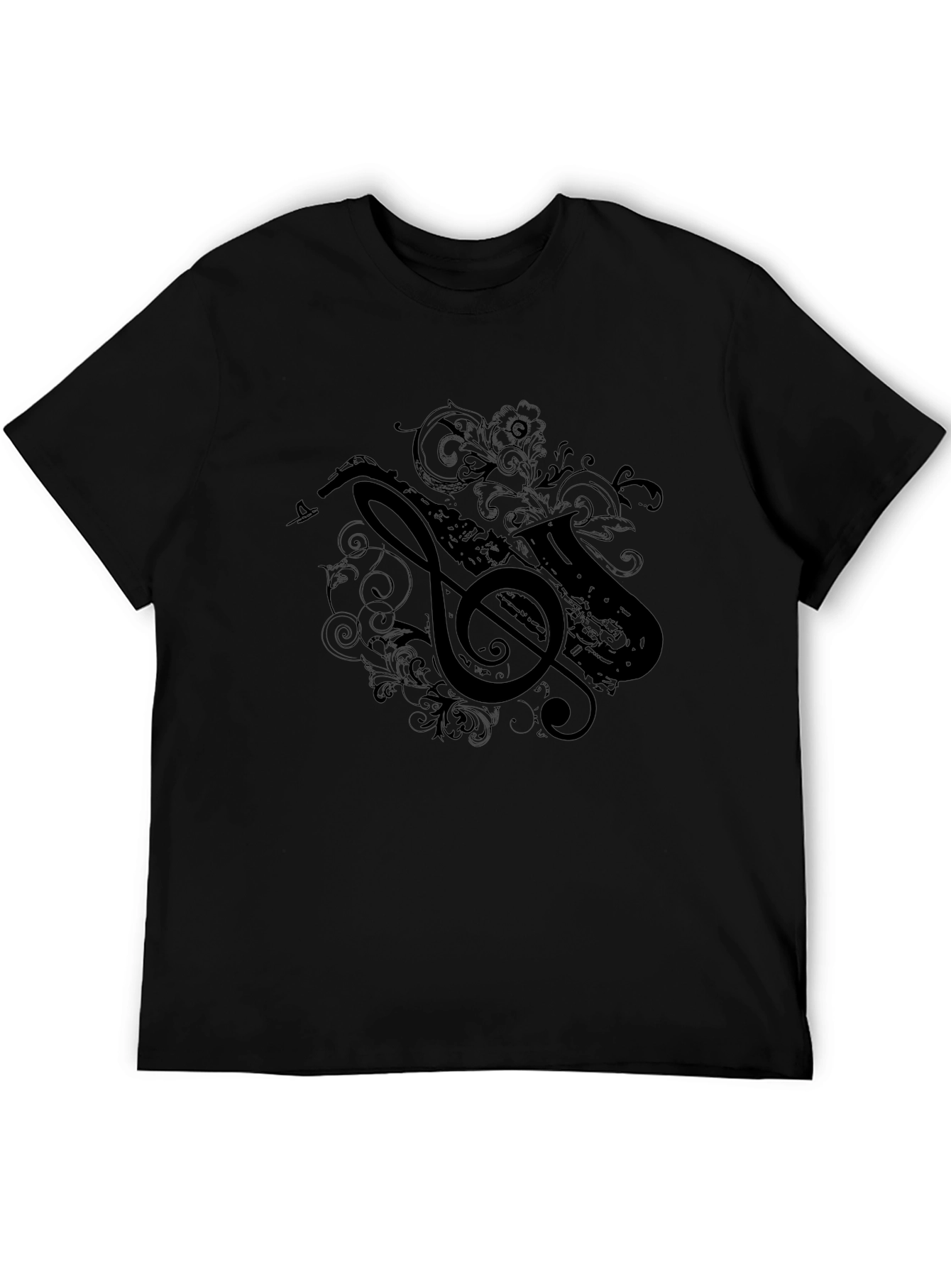 Saxophone Music Tee - Stylish Graphic Print T-Shirt