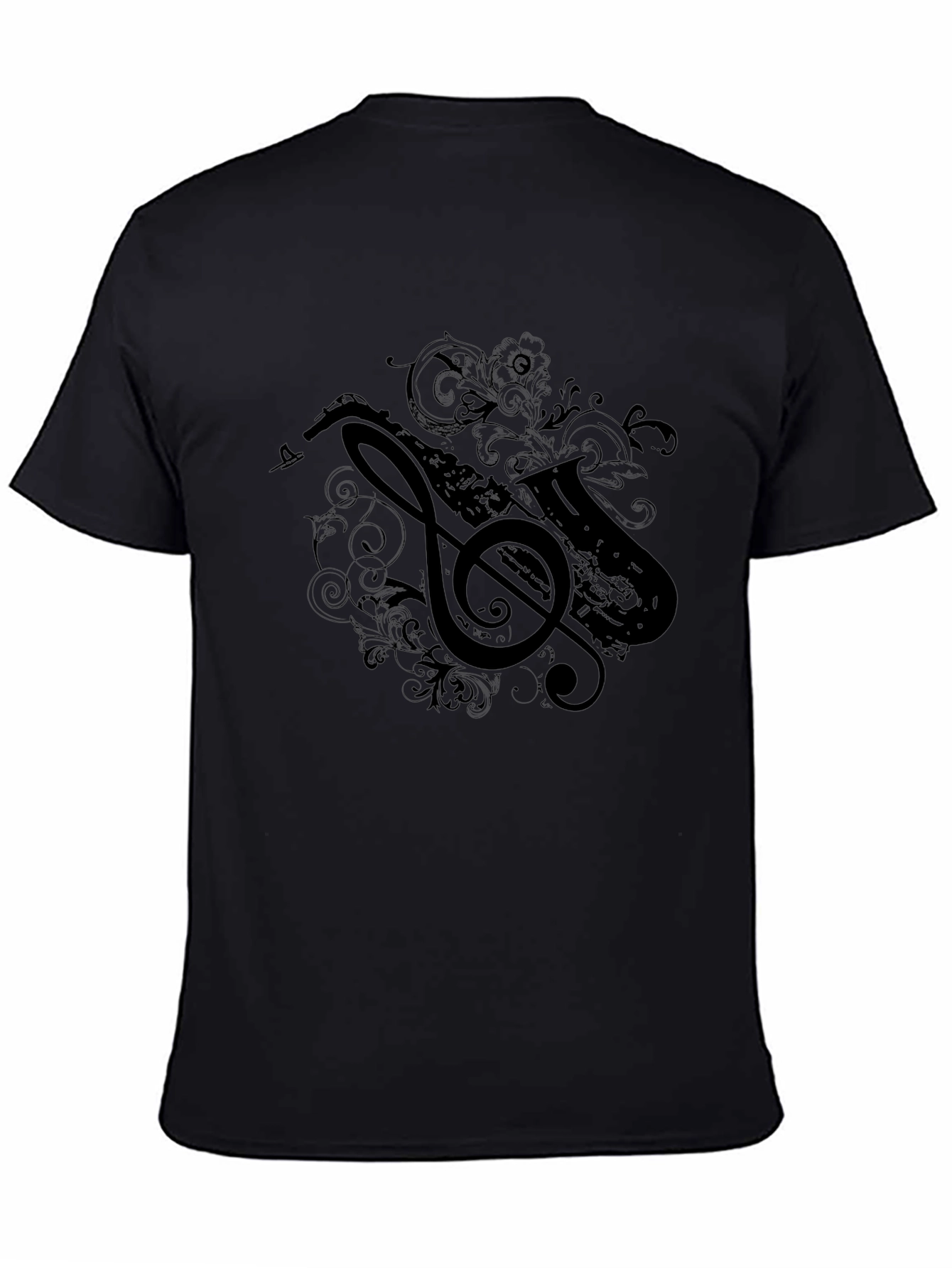 Saxophone Music Tee - Stylish Graphic Print T-Shirt